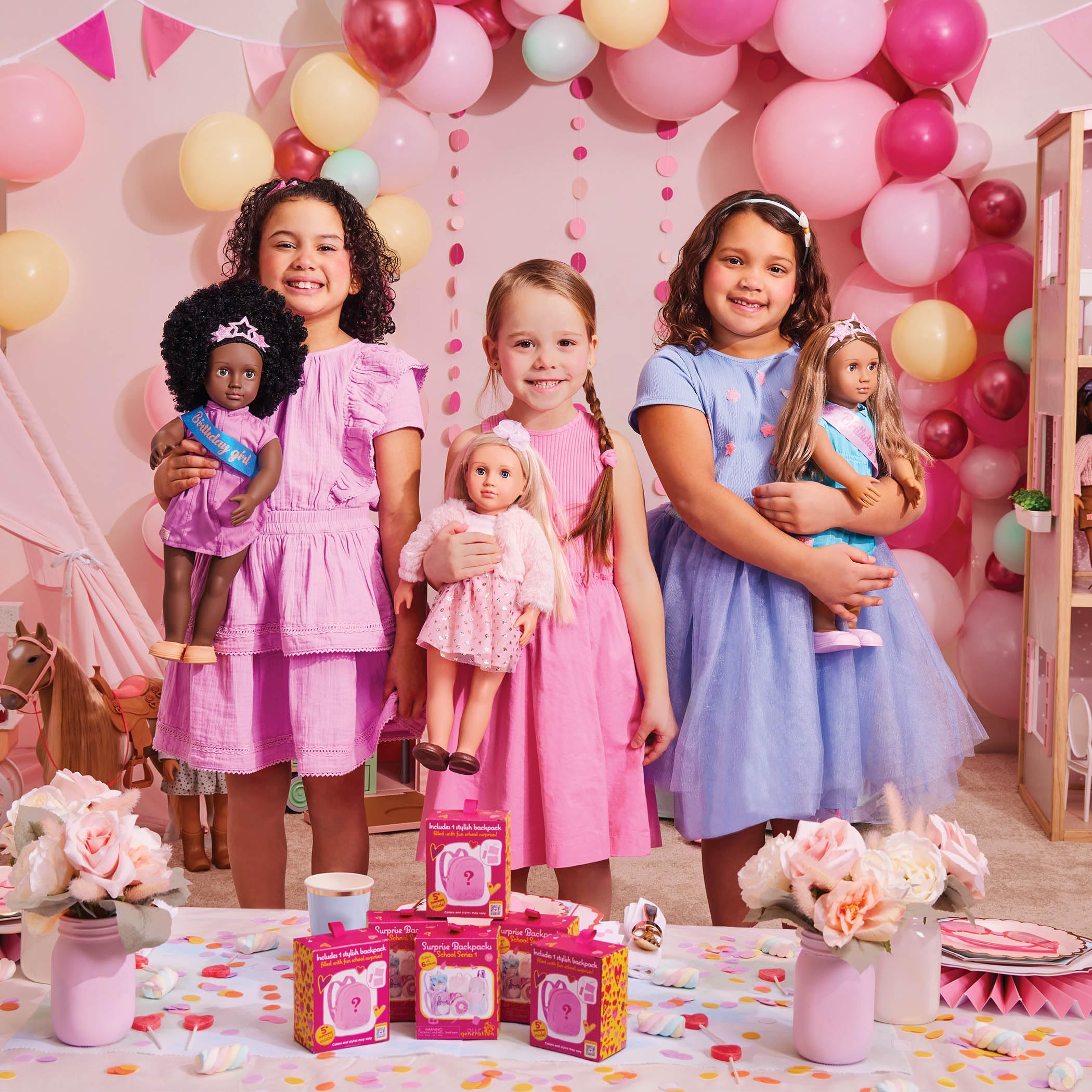 Our Generation Country Charm 18-Inch Doll Clothes Set - Pink Sweater & Blue Skirt Outfit for Ages 3+ 5