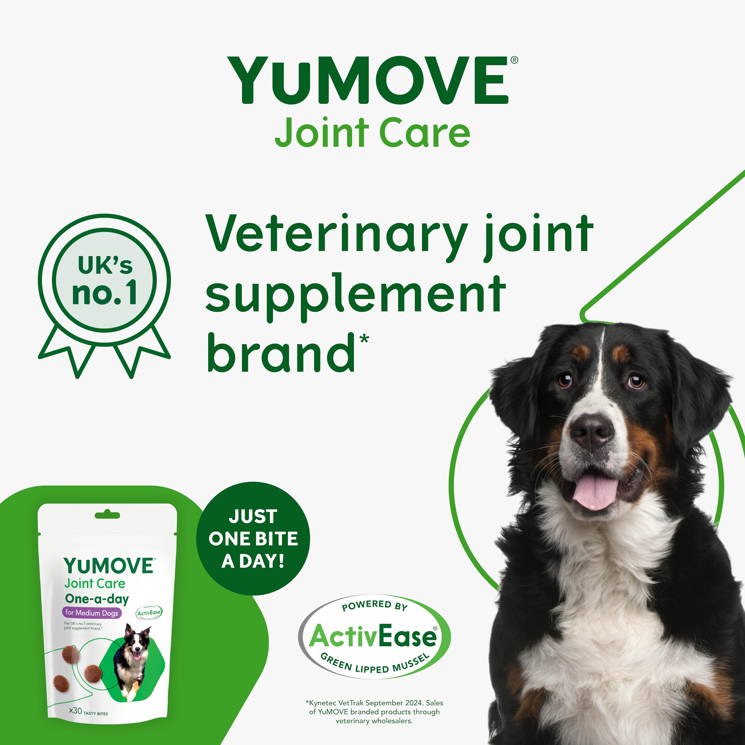YuMOVE Joint Supplement for Dogs - One-A-Day for Stiff Medium Dogs | 30 Chews