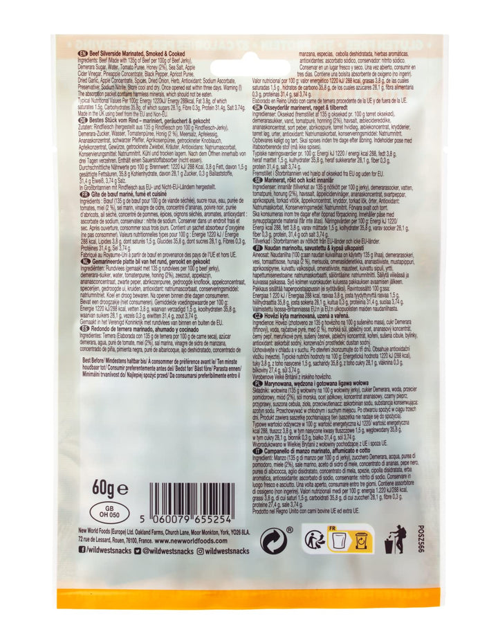Wild West Honey BBQ Beef Jerky 12 x 60g