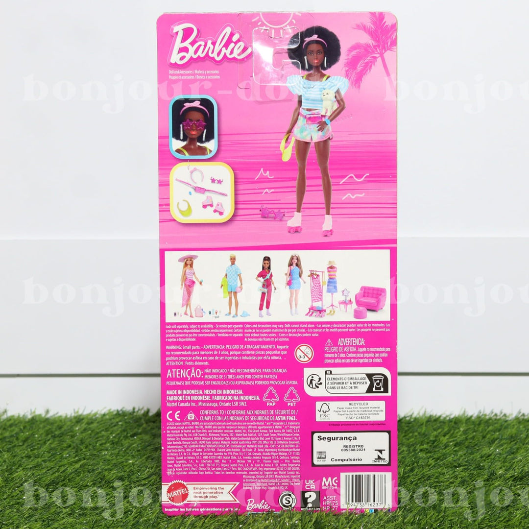 Barbie Doll with Roller Skates - Stylish Fashion Playset for Kids 3+