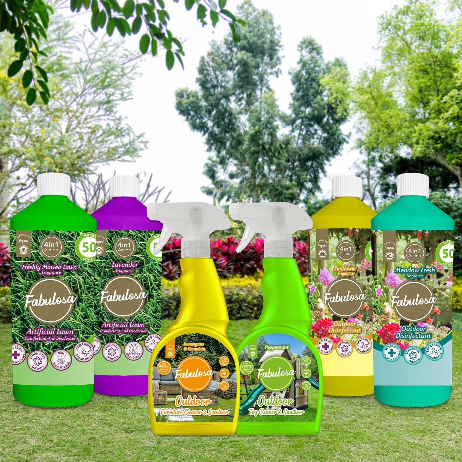 Fabulosa 4 in 1 All Purpose Disinfectant Spray Lavender Scent | Kills 99.9% Bacteria & Viruses | 1L 5