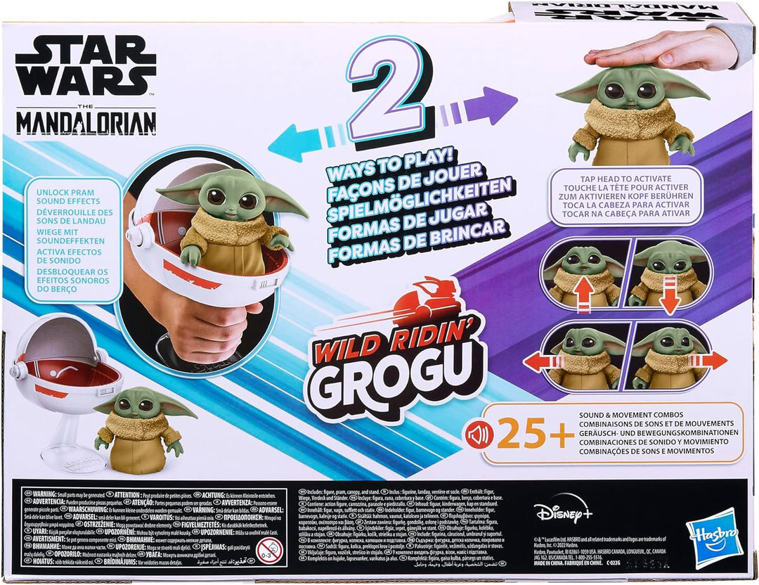 Star Wars Wild Ridin' Grogu, The Child Animatronic, Sound and Motion Combinations, Toy for Kids Ages 4 and Up