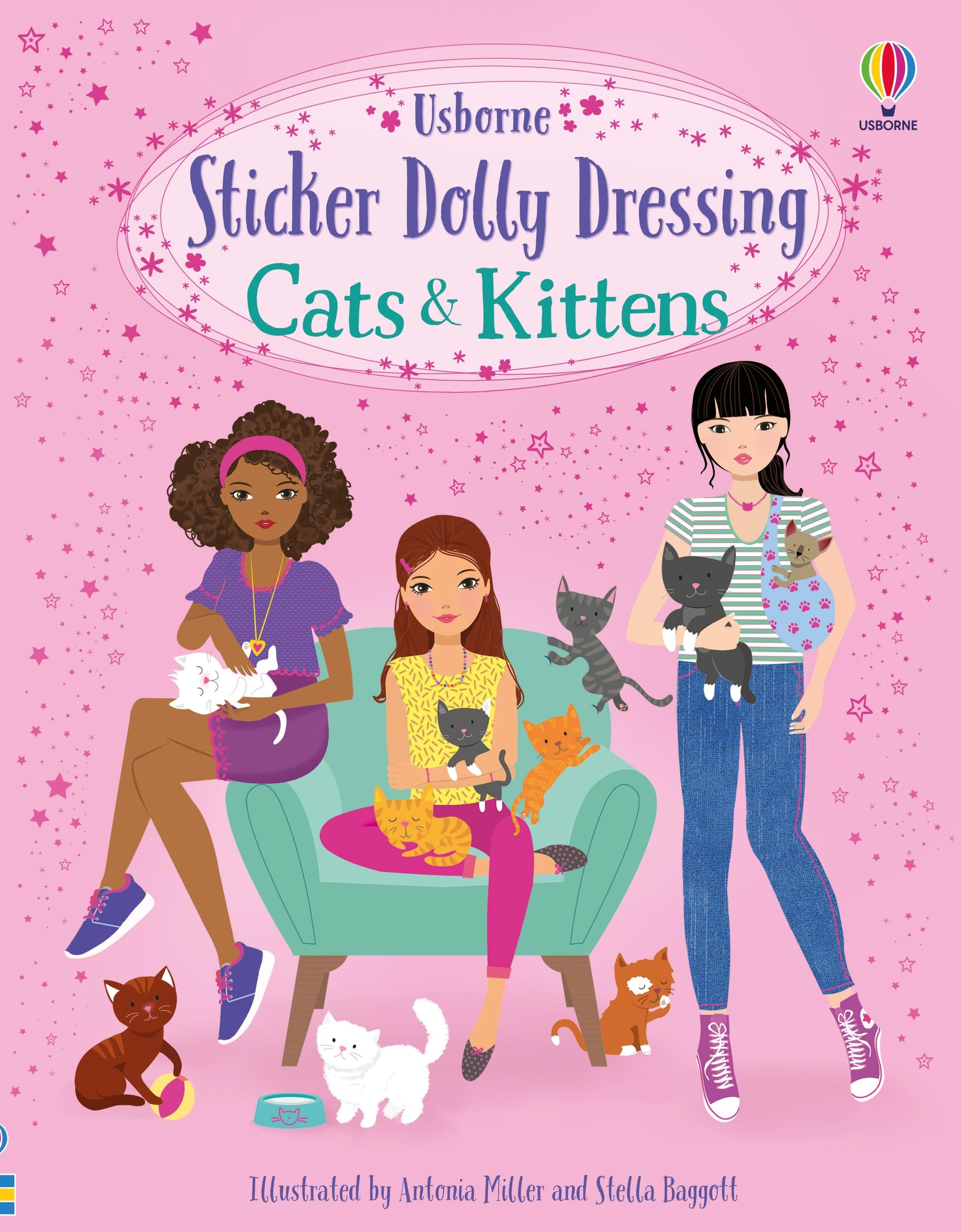 Usborne Sticker Dolly Dressing Cats and Kittens Activity Book | Ages 5-8 | 44 Pages 1