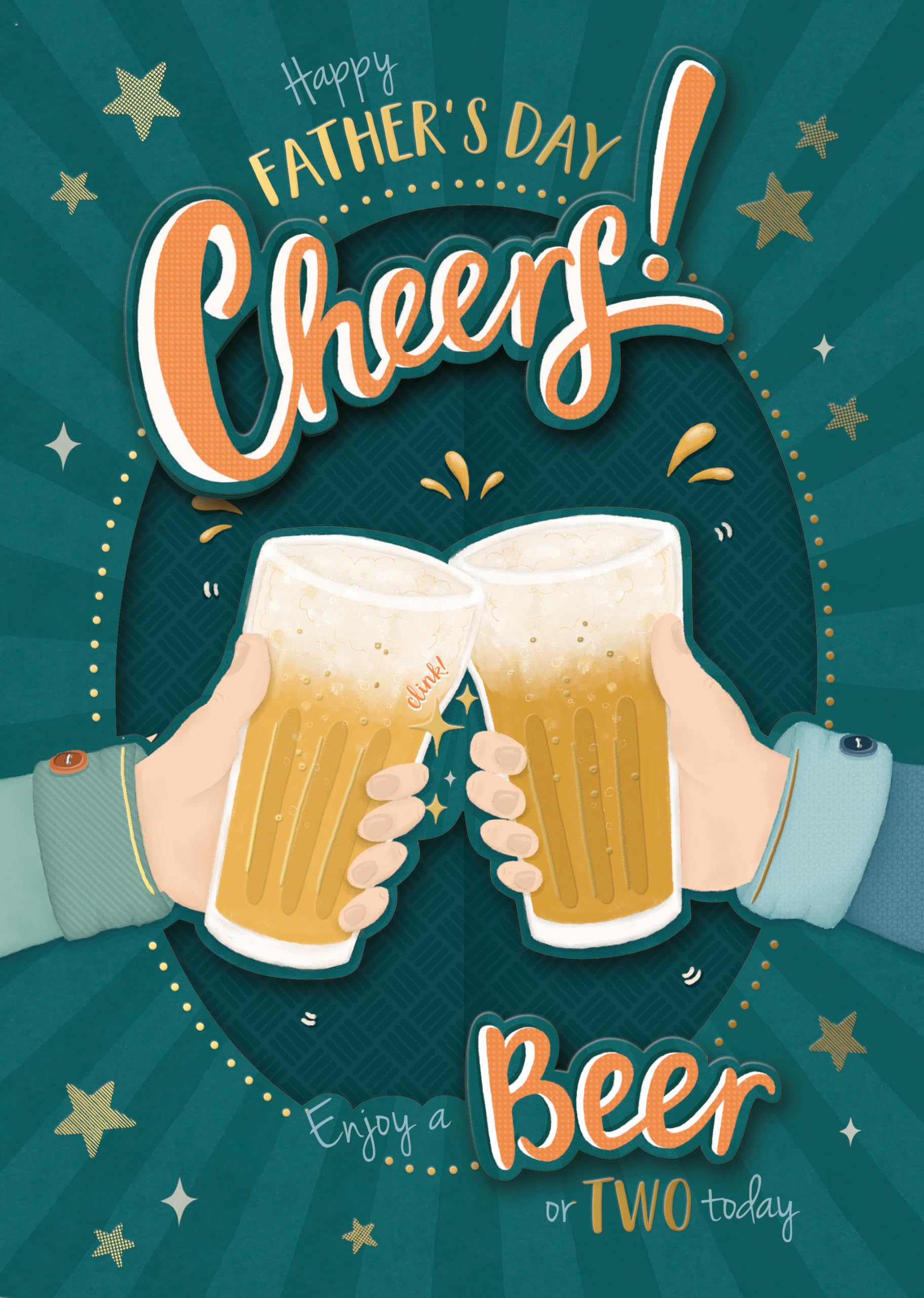 Me To You Wishing Well Fold Out Beer Cheers Father's Day Card | 7 x 10 Inches