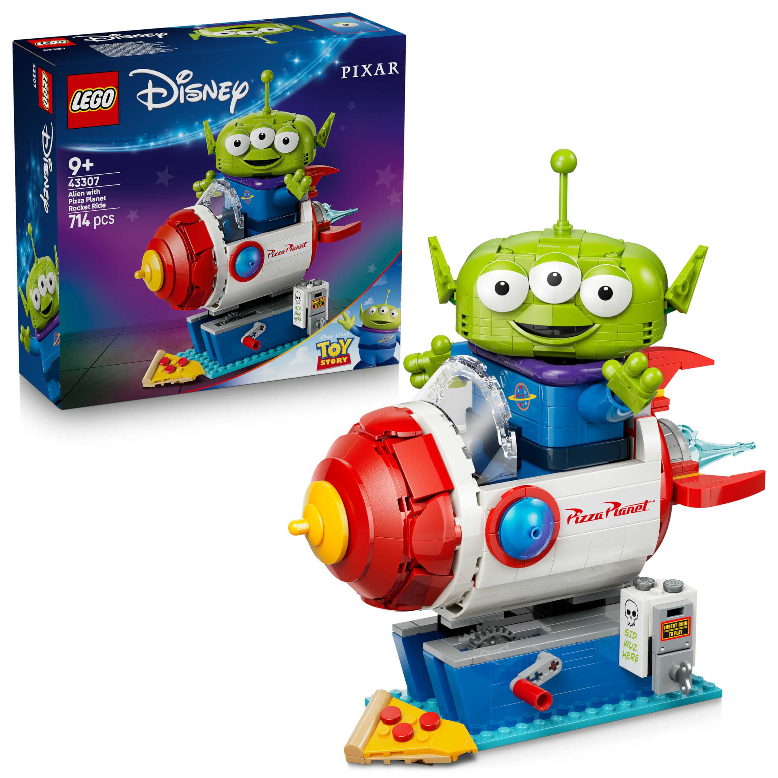 LEGO Disney Pixar Toy Story Alien with Pizza Planet Rocket Ride Building Set 43307 for Ages 9+ 1