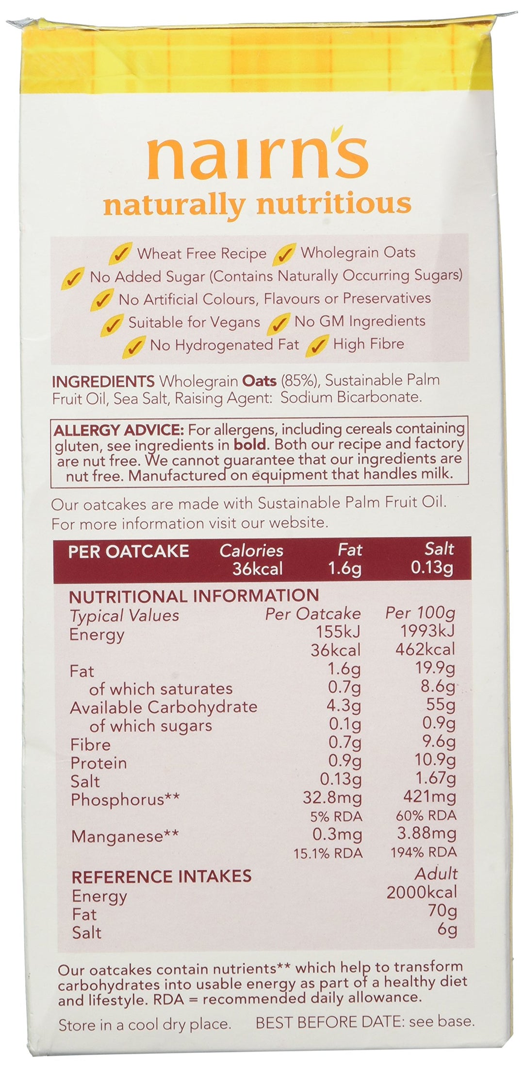 Nairn's Fine Milled Oatcakes, 218g