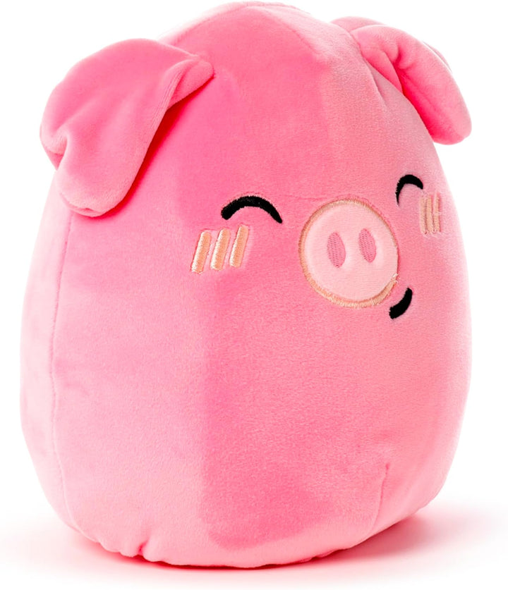 Squidglys Oliver the Pig Adoramals Farm Plush Toy - Soft Velboa Plush for Ages 3+