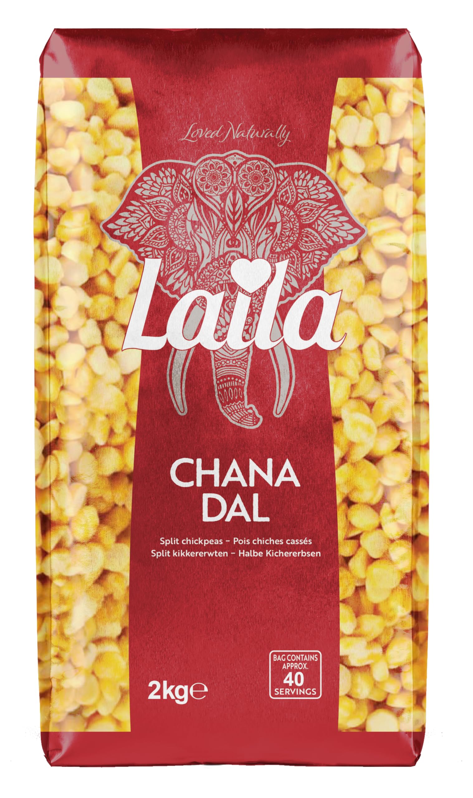Laila Chana Dal 2kg - Premium Split Chickpeas for Nutritious Indian Cooking 1