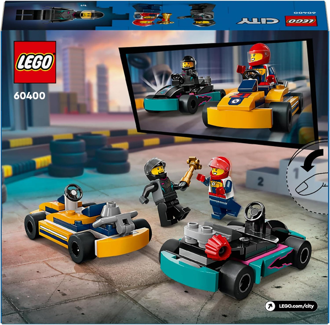 LEGO City Go-Karts and Race Drivers Playset - Buildable Racing Vehicles with Minifigures for Kids 5+