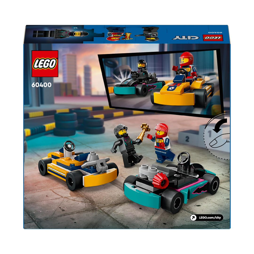 LEGO City Go-Karts and Race Drivers Playset - Buildable Racing Vehicles with Minifigures for Kids 5+