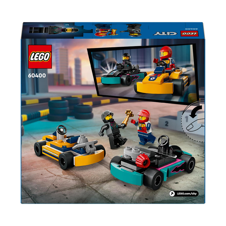 LEGO City Go-Karts and Race Drivers Playset - Buildable Racing Vehicles with Minifigures for Kids 5+