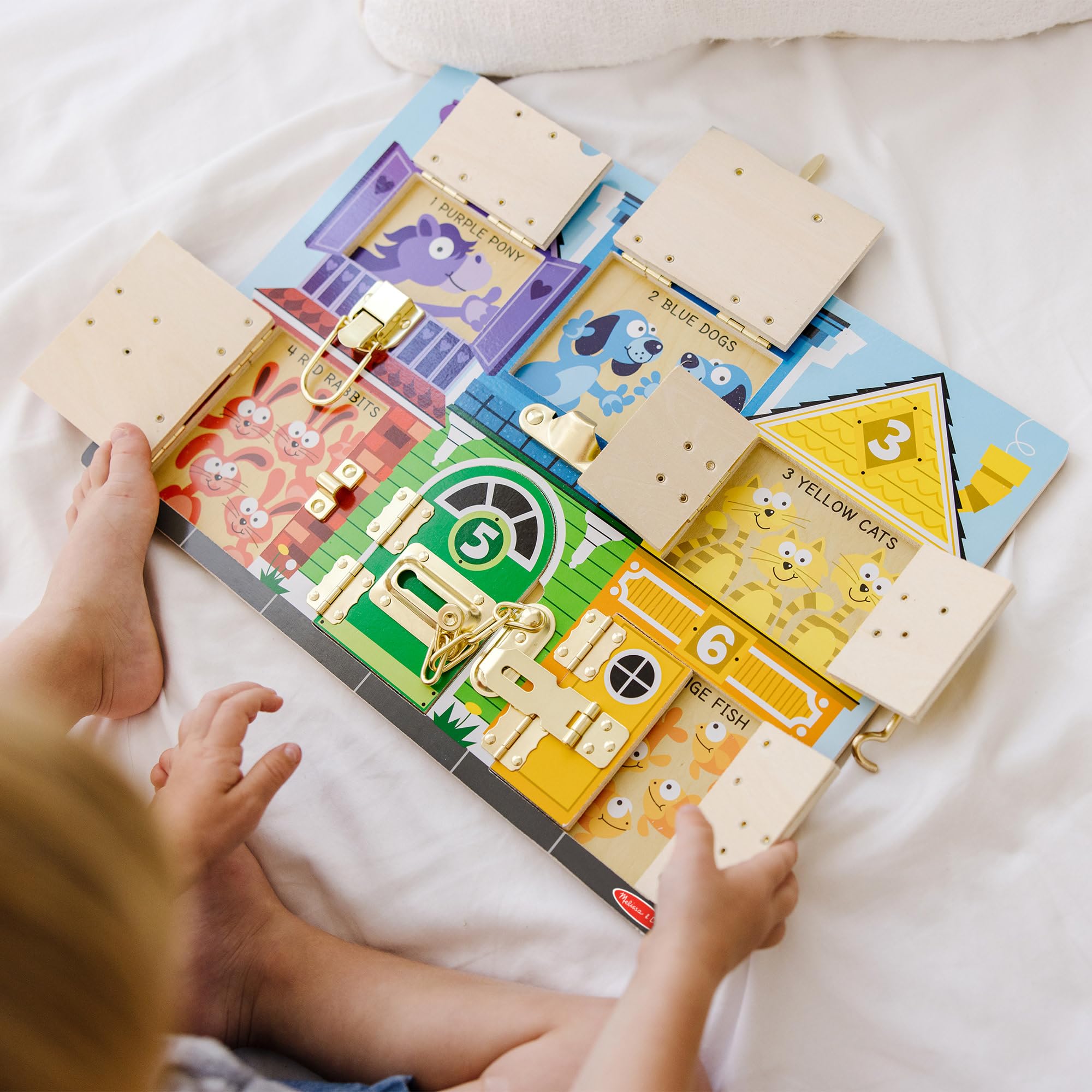 Melissa & Doug Latches Board - Wooden Educational Toy for Ages 3+ 8