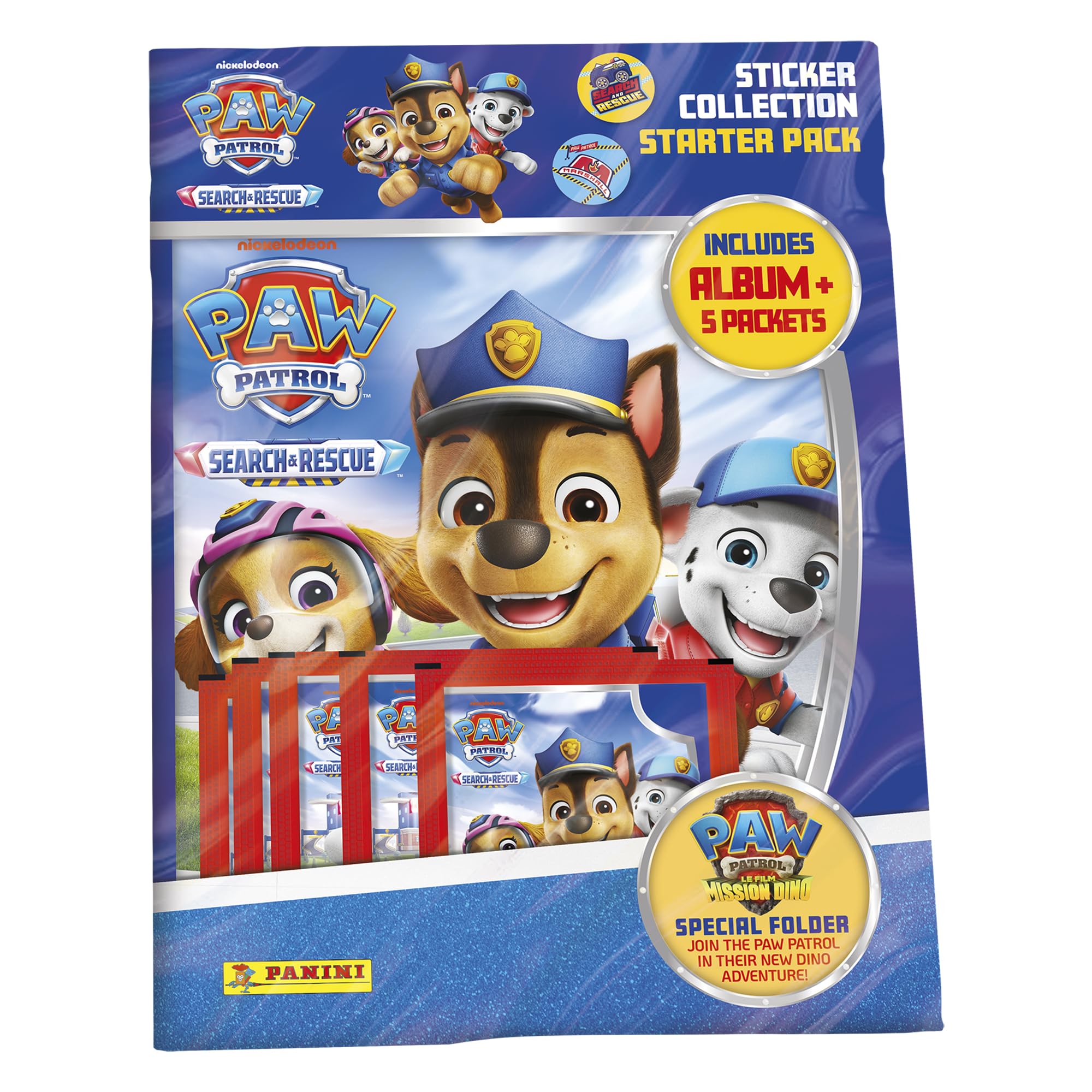 Panini Paw Patrol Search and Rescue Sticker Collection Starter Pack - 184 Stickers to Collect