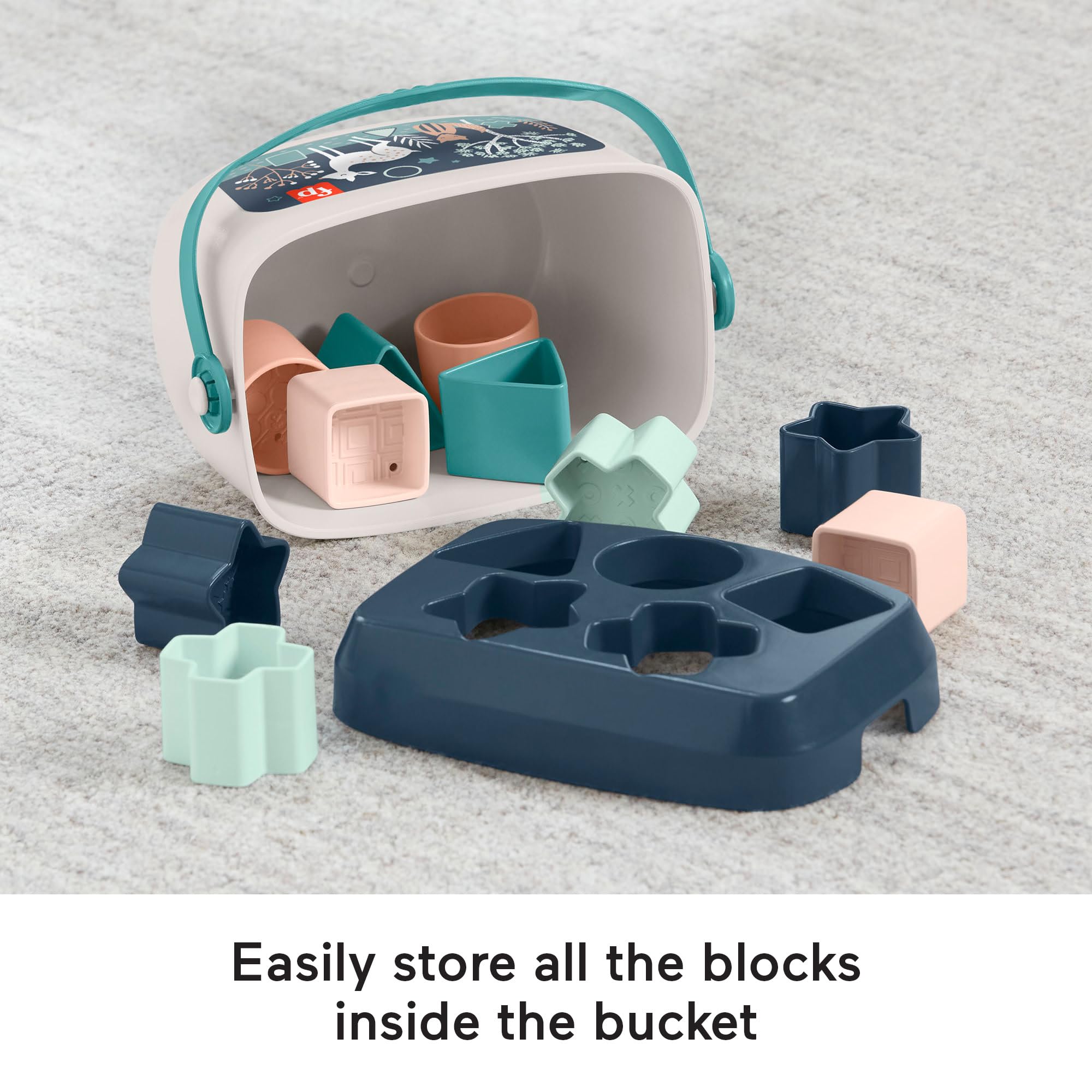Fisher-Price Baby's First Blocks Set of 10 Shape Sorting Blocks for Infants 6+ Months | HJP20 4
