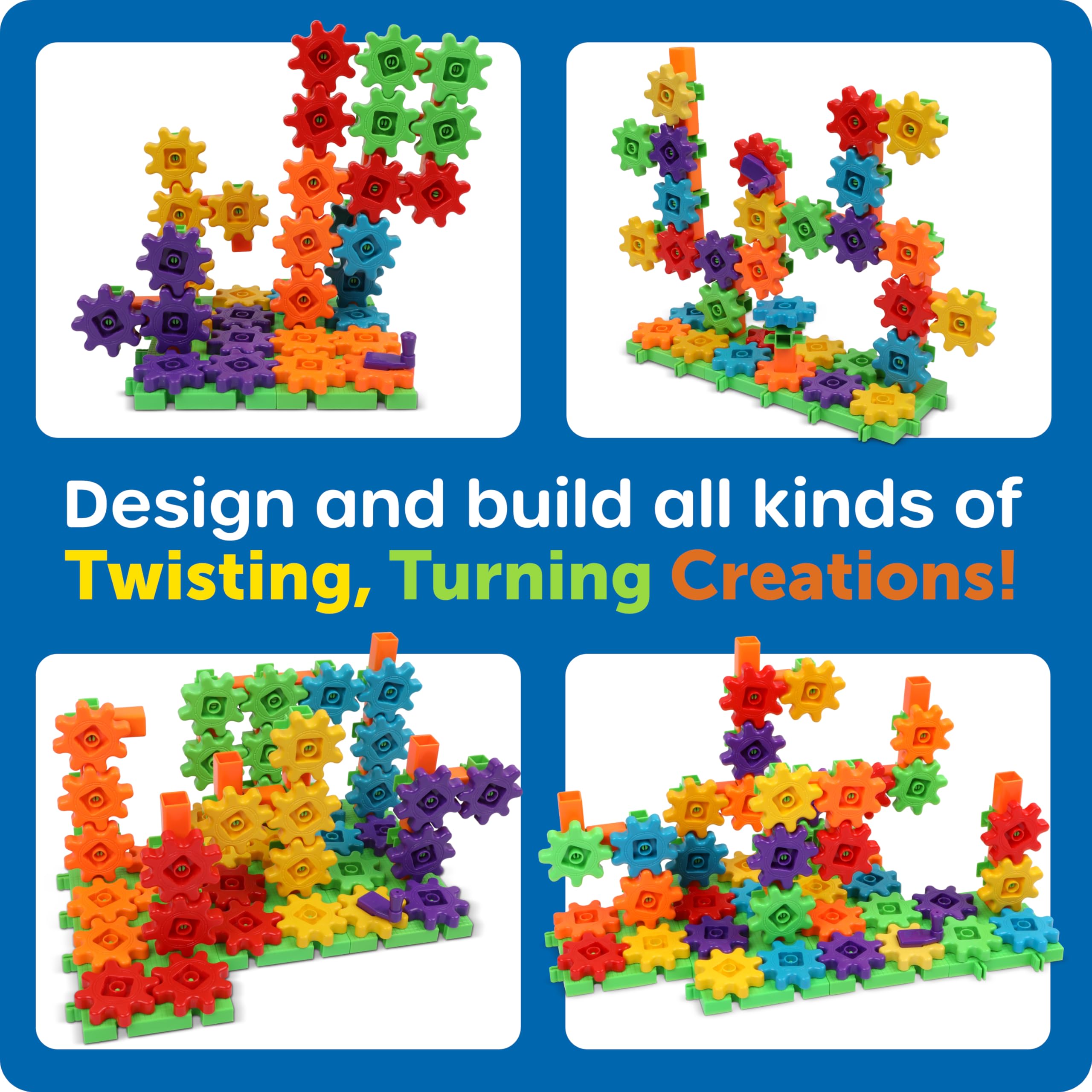 Learning Resources Gears Gears Gears Deluxe Building Set - 119-Piece STEM Toy for Ages 3-7 17