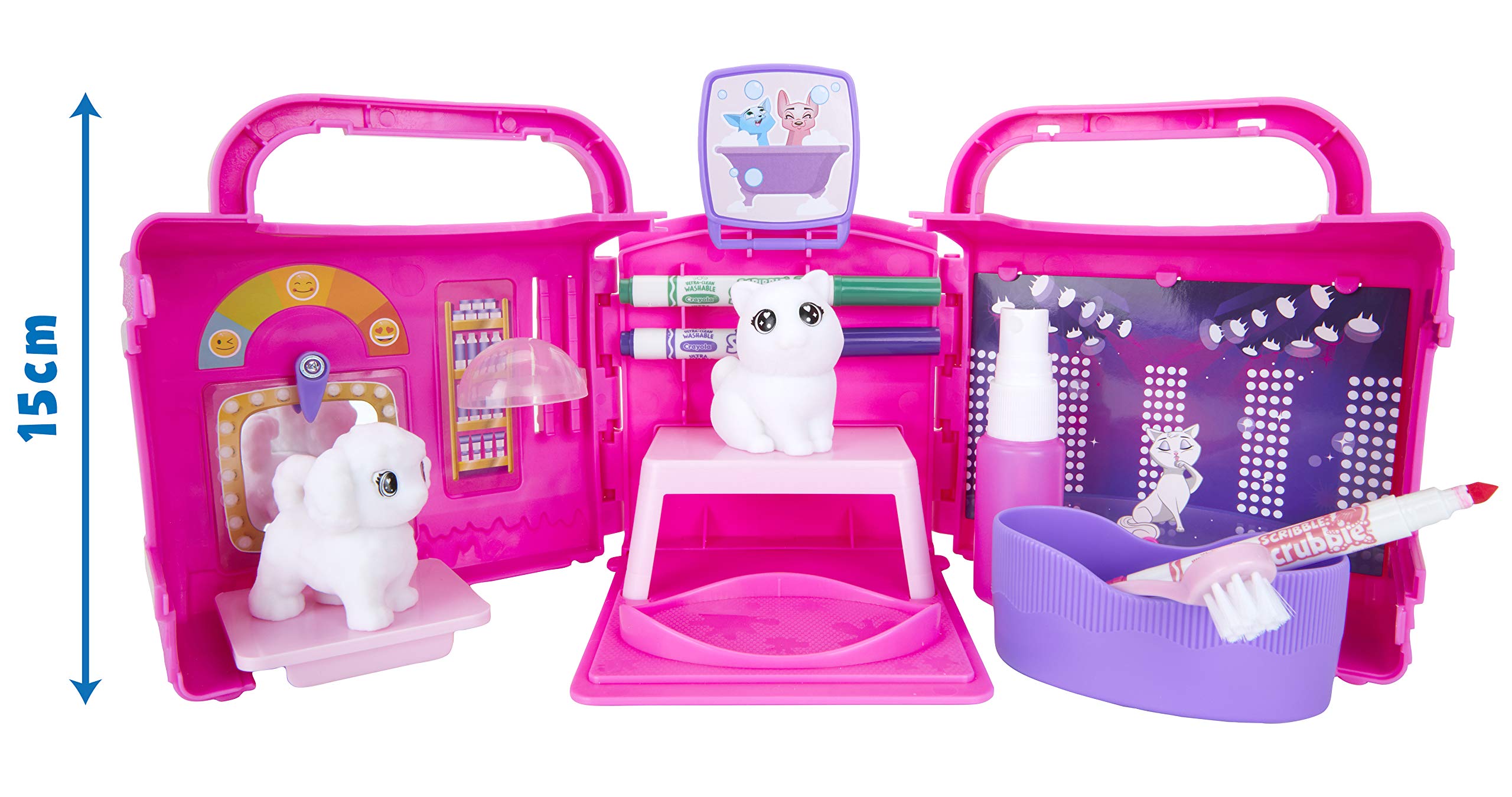 CRAYOLA Scribble Scrubbie Pets Beauty Salon Playset | Washable Toy | Ages 3+ 3