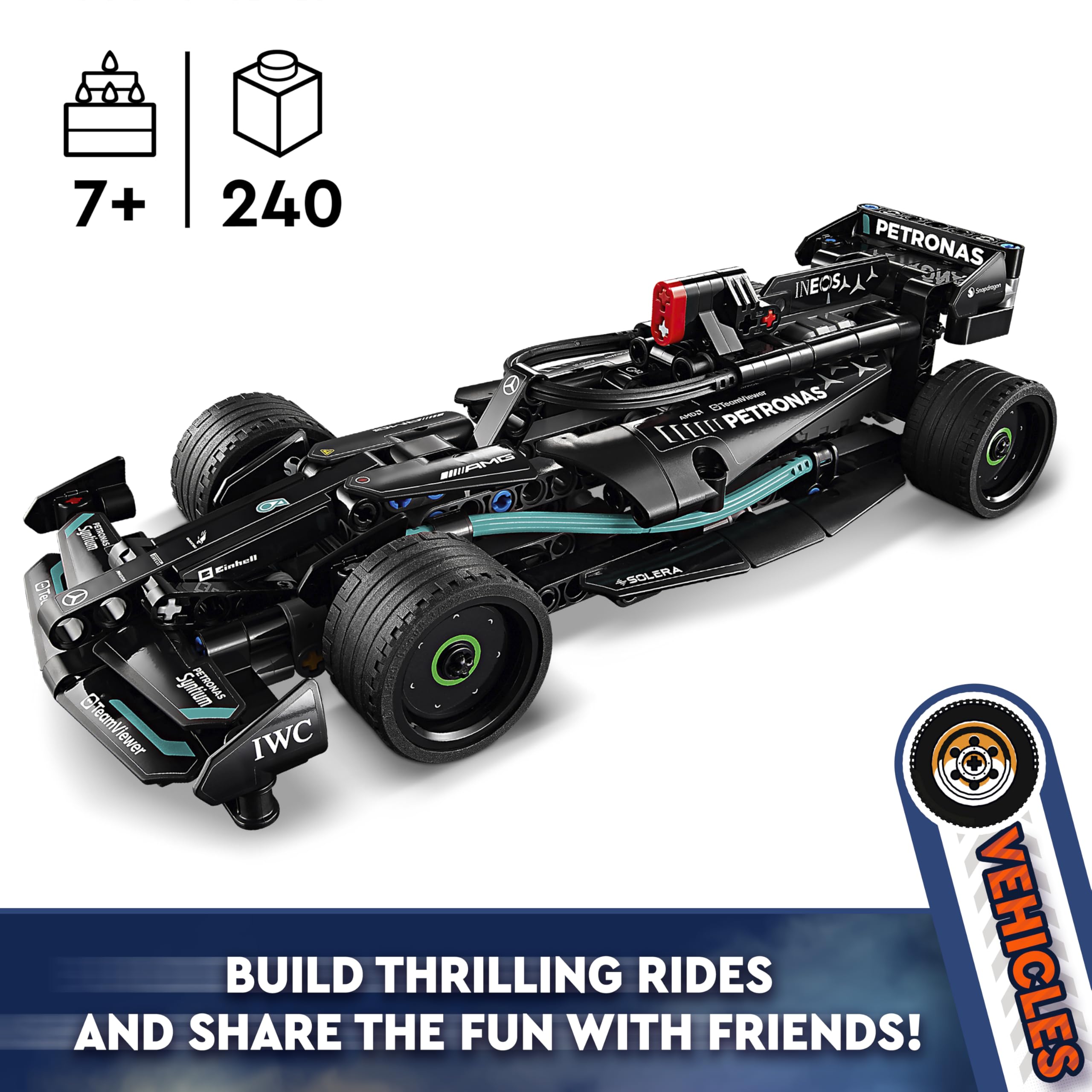 LEGO Technic Mercedes-AMG F1 W14 E Performance Pull-Back Race Car Toy - Building Set for Kids 7+ 6