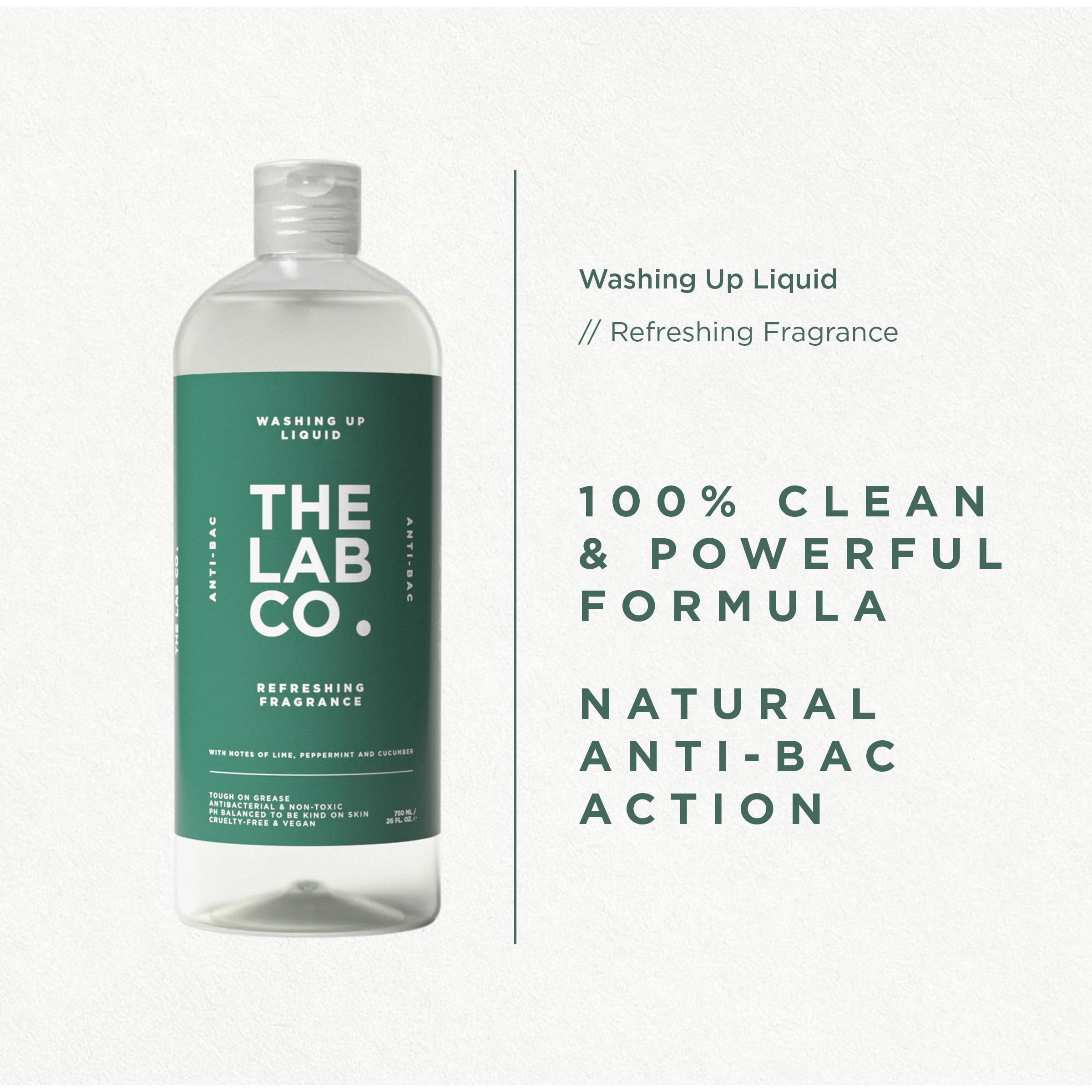 The Lab Co. Antibacterial Washing-Up Liquid - Tough on Grease, Gentle on Skin | 750 ml 2