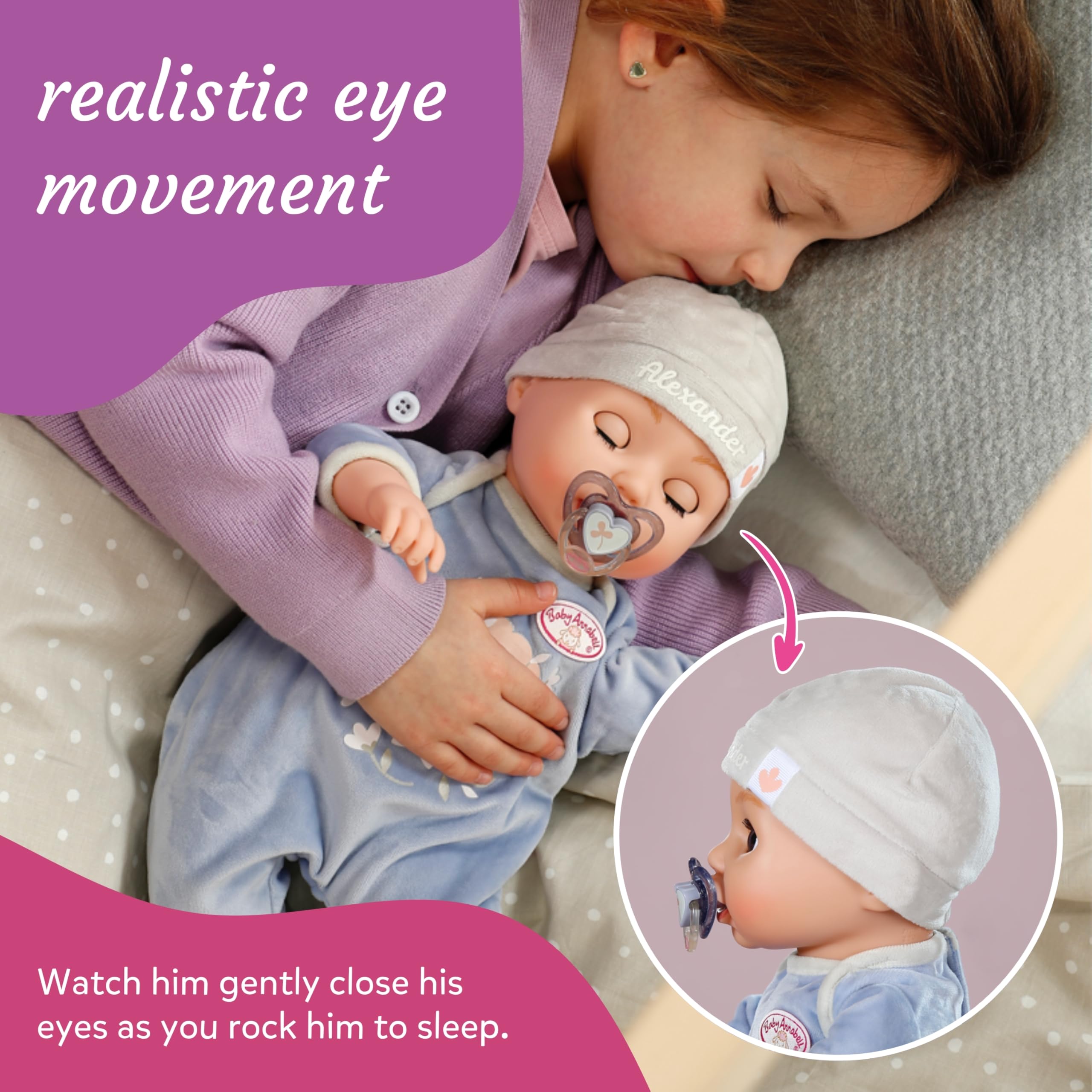 Baby Annabell Interactive Alexander 43cm Soft Bodied Doll | Unisex Children | Ages 3+ 5