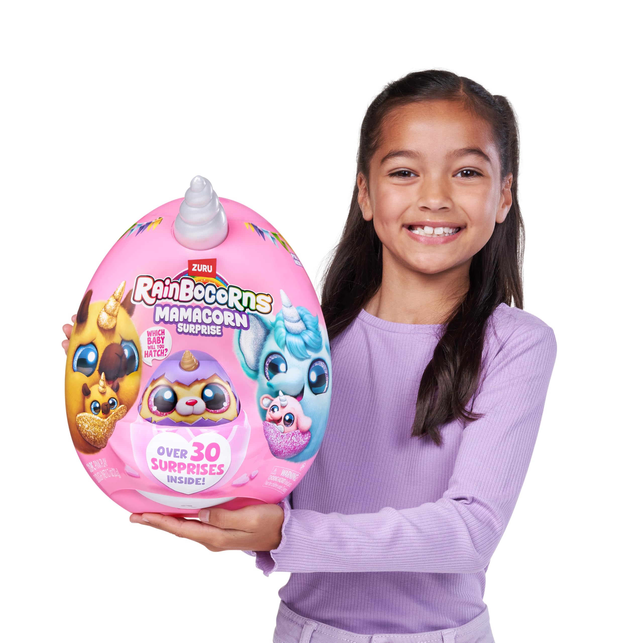 Rainbocorns Mamacorn Surprise by ZURU - Collectible Plush Toy with 30+ Surprises for Girls 3+ 6