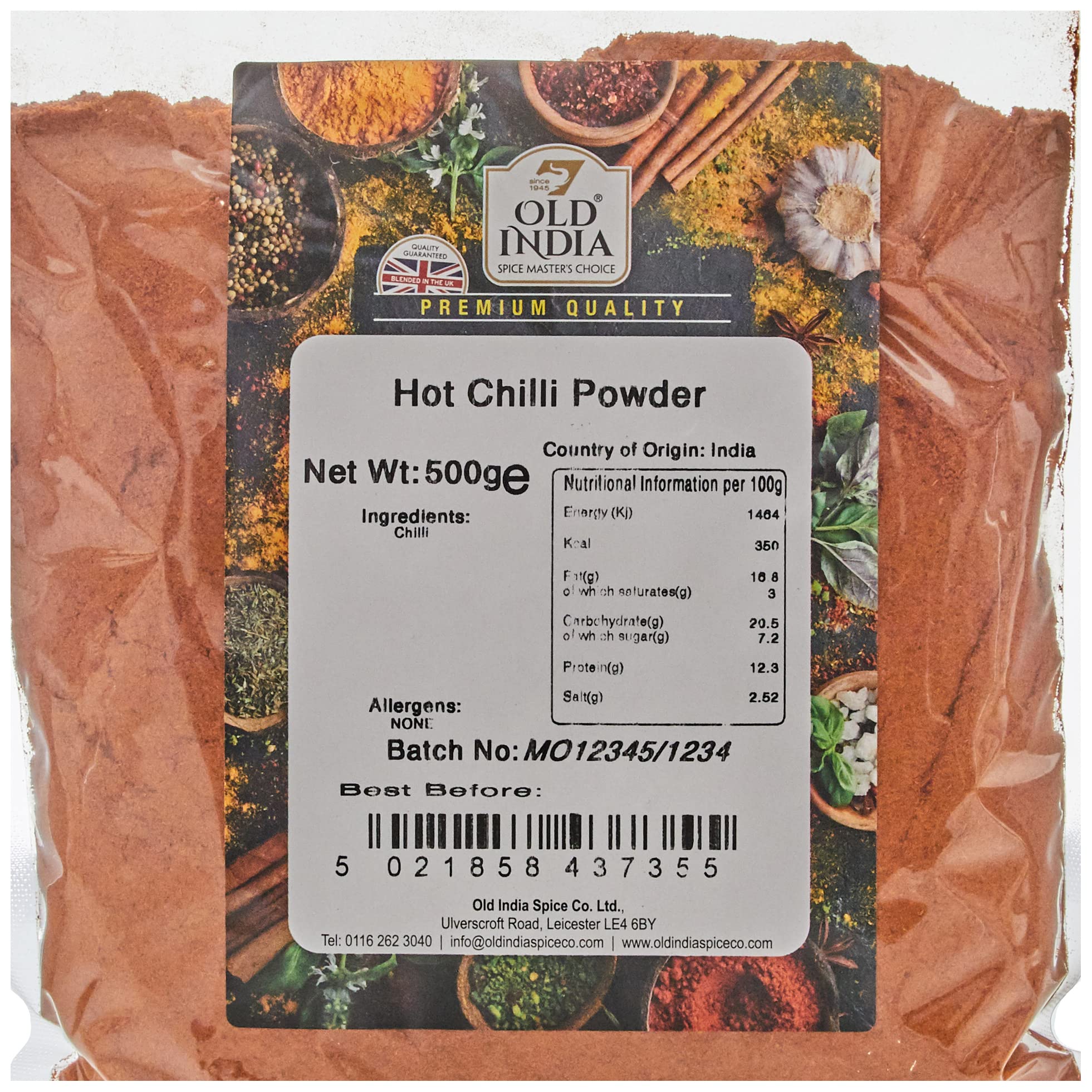 Old India Hot Chilli Powder - 100% Natural | 500g Pack 2