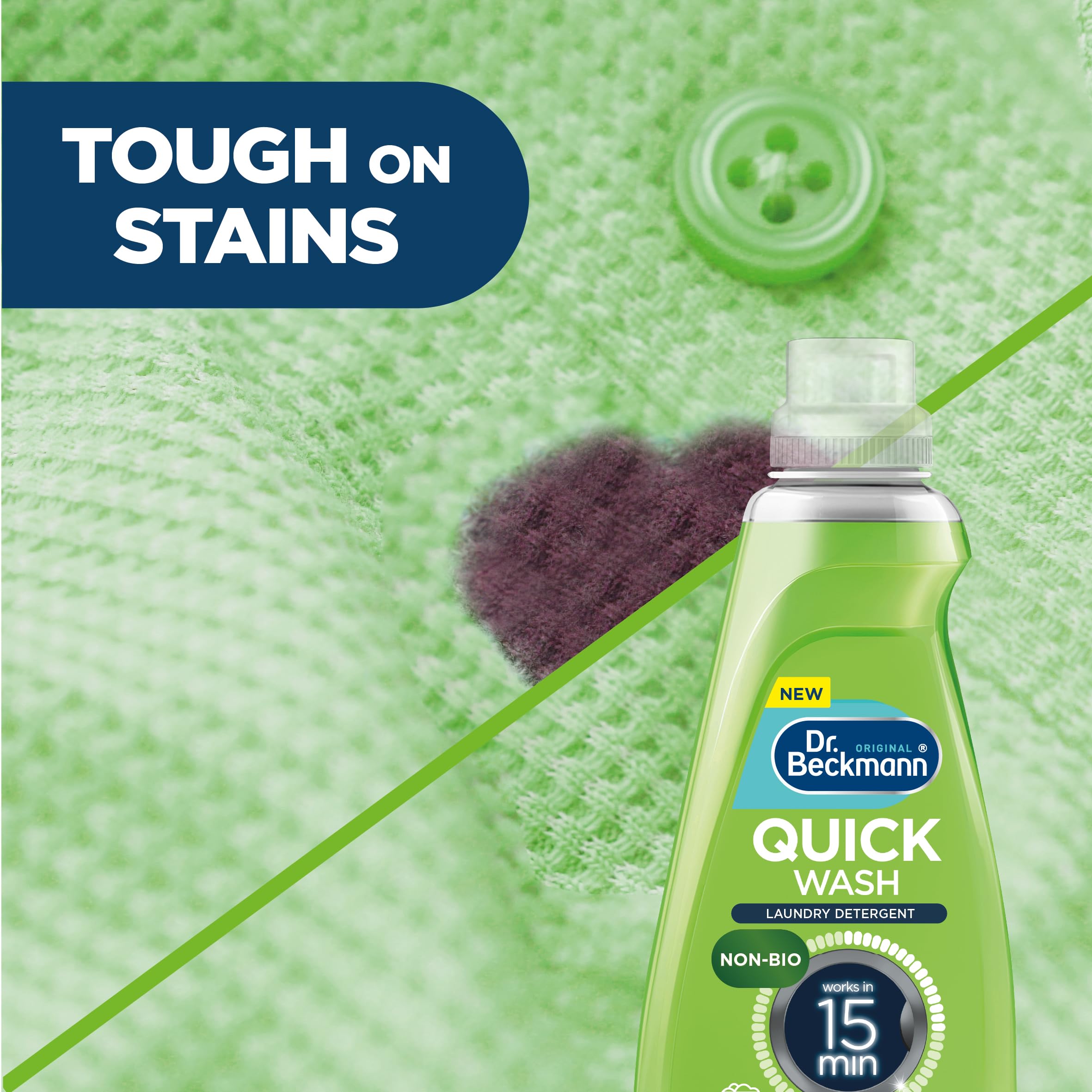 Dr. Beckmann Quick Wash Non-Bio Laundry Detergent | 15-Minute Deep Clean | Concentrated Formula 9