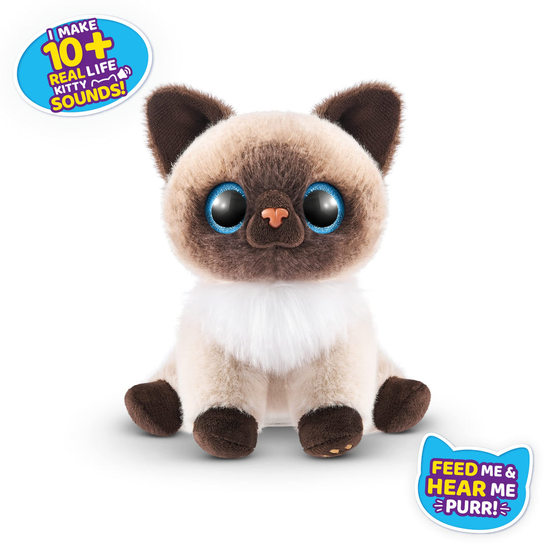Pets Alive Smitten Kitten Mooloo - Interactive Electronic Plush with 10 Real Kitten Sounds, Ages 3+