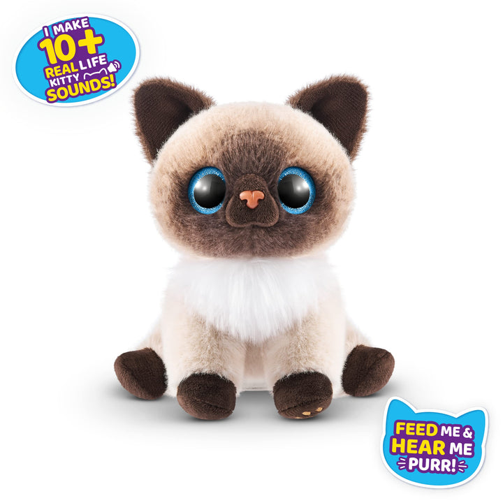 Pets Alive Smitten Kitten Mooloo - Interactive Electronic Plush with 10 Real Kitten Sounds, Ages 3+