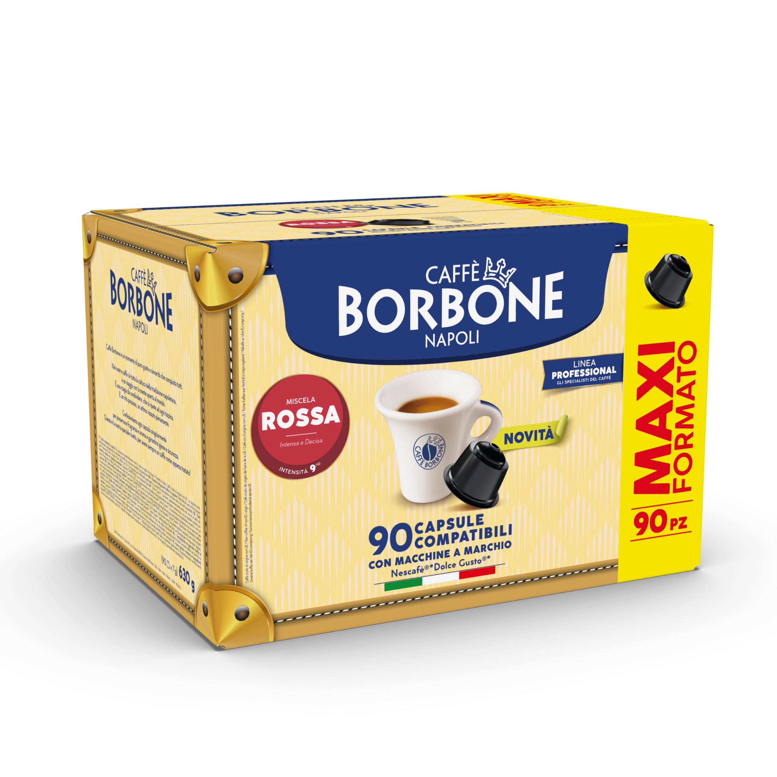 CAFFÈ BORBONE Red Blend Coffee Capsules - 90 Count (6 Packs of 15) | Dolce Gusto Compatible 3