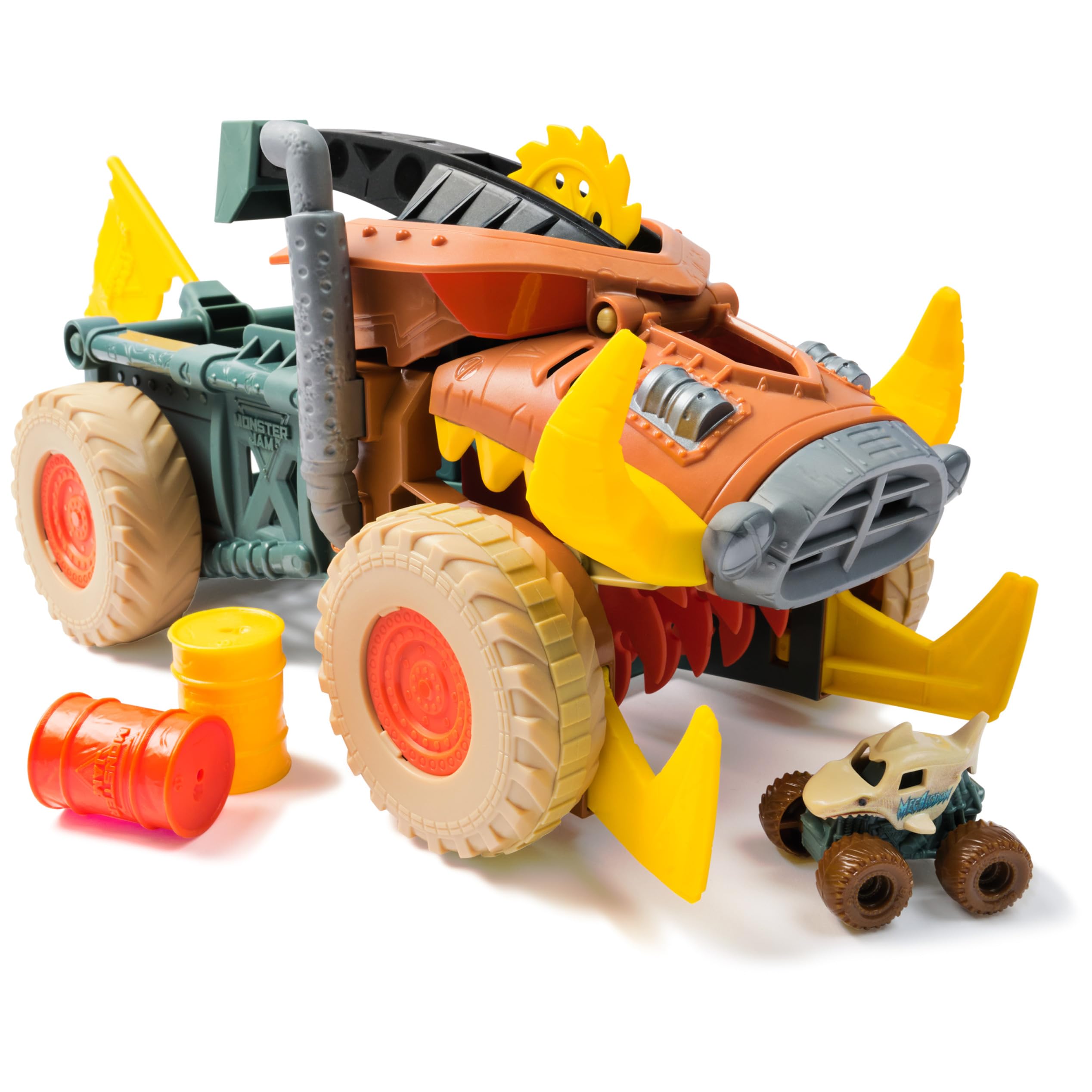 Monster Jam Mini Jams Megalodon Mad Hog Chomper - Chomping Action Playset for Kids