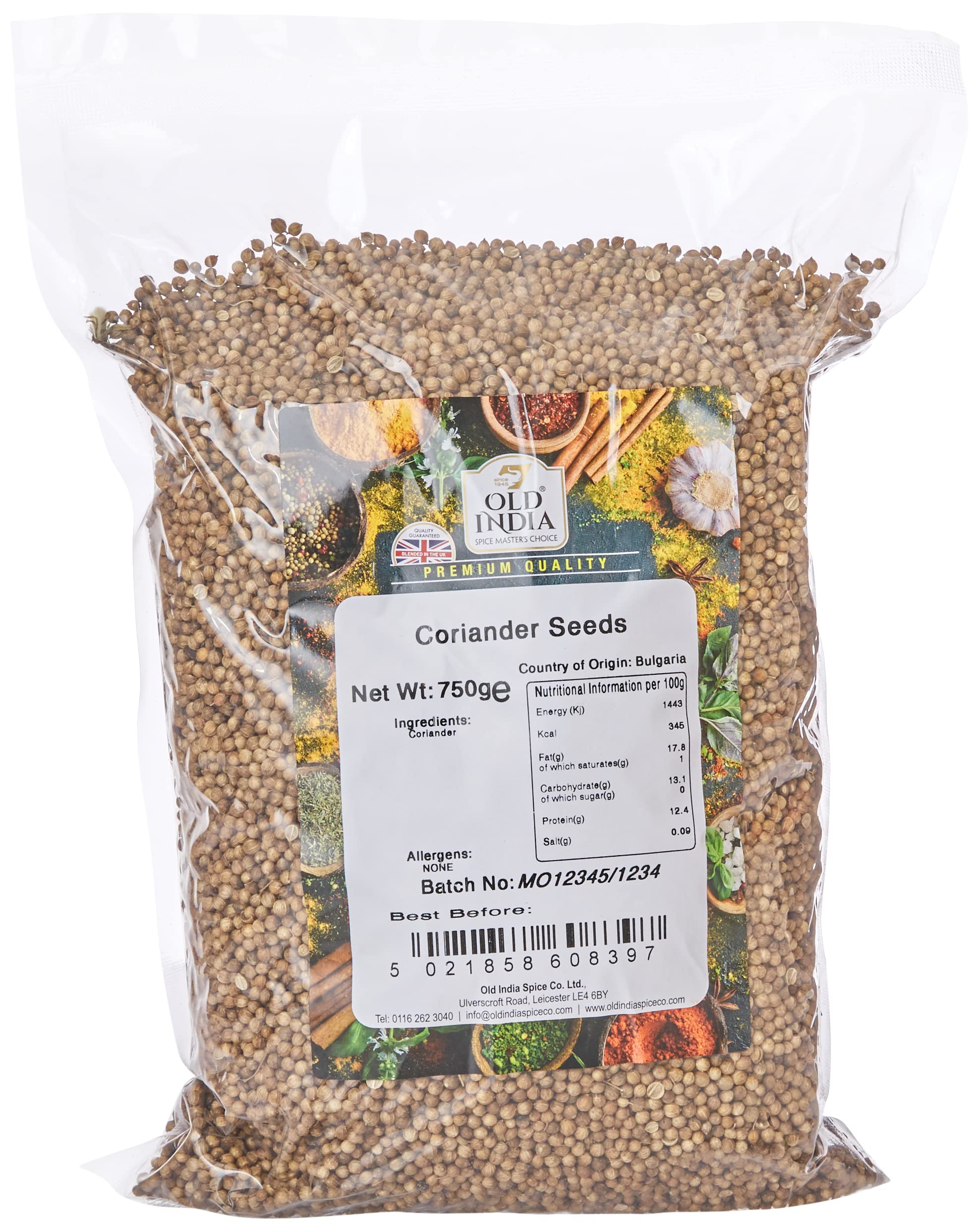 Old India Coriander Seeds - 100% Natural Whole Spice | 750g