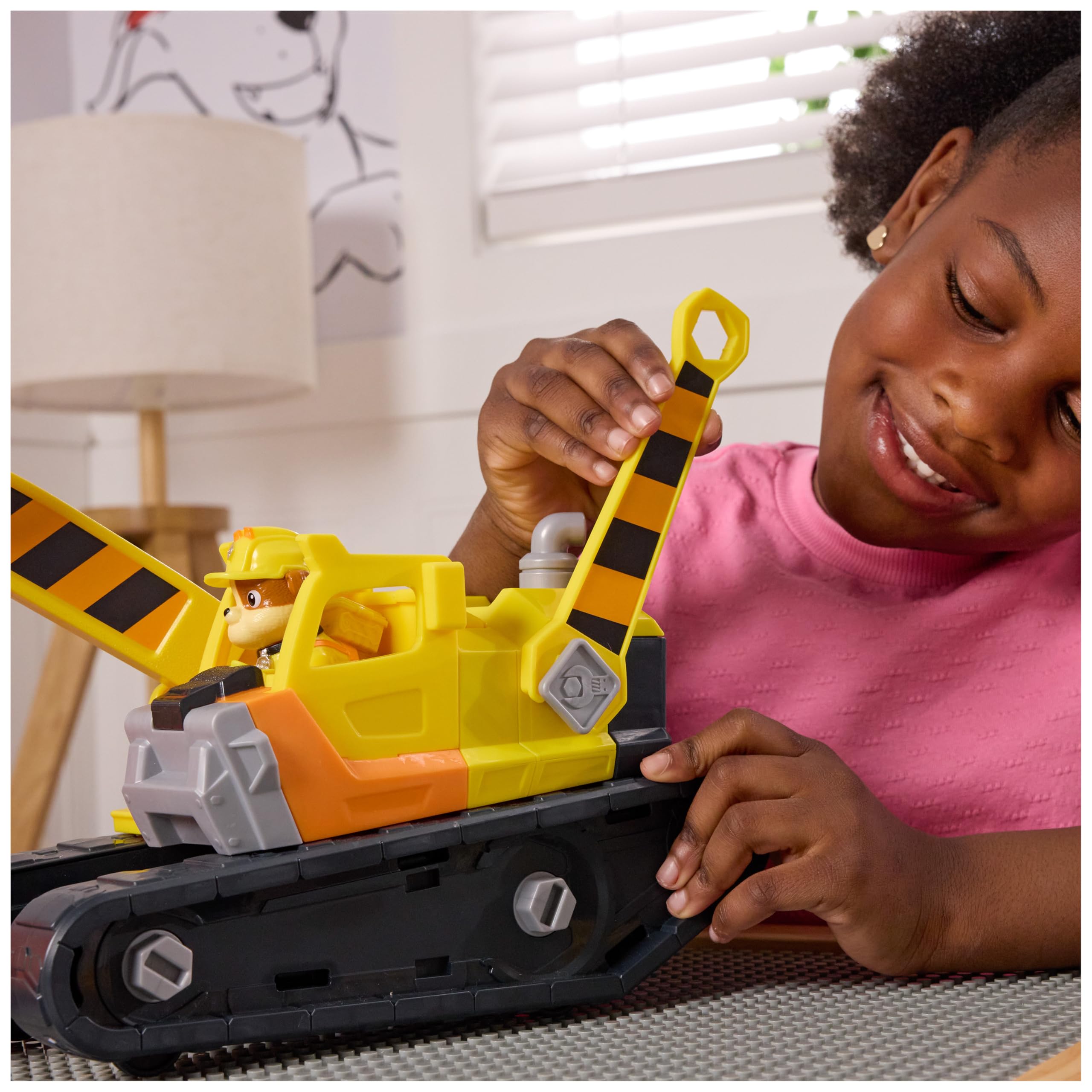 Rubble & Crew Rubble's Ultimate Tool Bulldozer Vehicle with 4 Tools and Figure | Ages 3+ 10