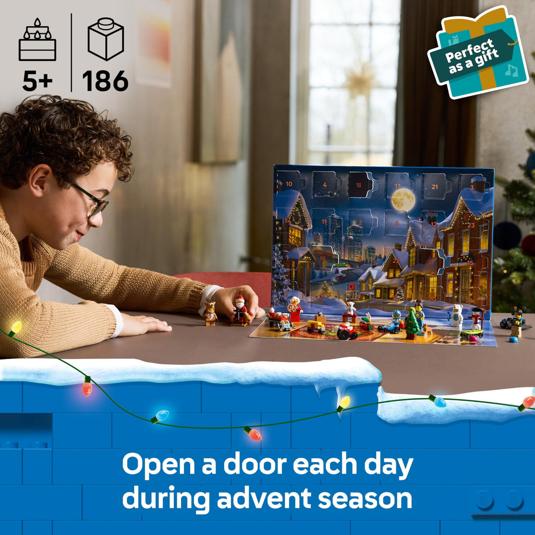 LEGO City Advent Calendar 2025 - 24-Day Holiday Building Playset for Ages 5+