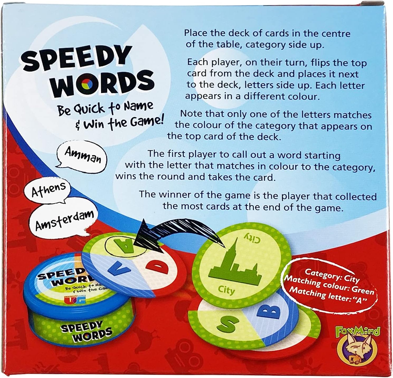 University Games Speedy Words Family Word Game 5