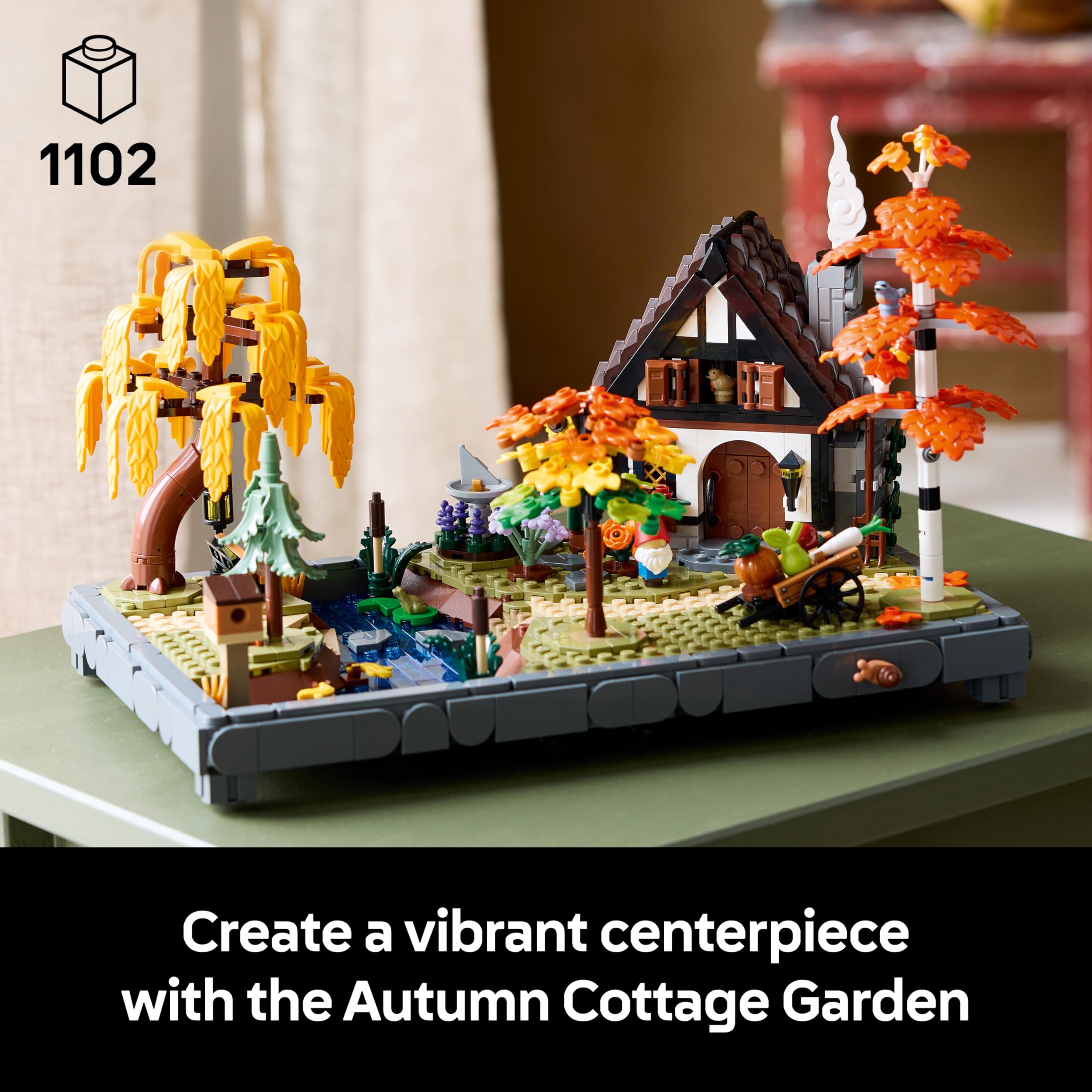 LEGO Icons Autumn Cottage Garden - Miniature Building Set for Adults | Model 11372 2