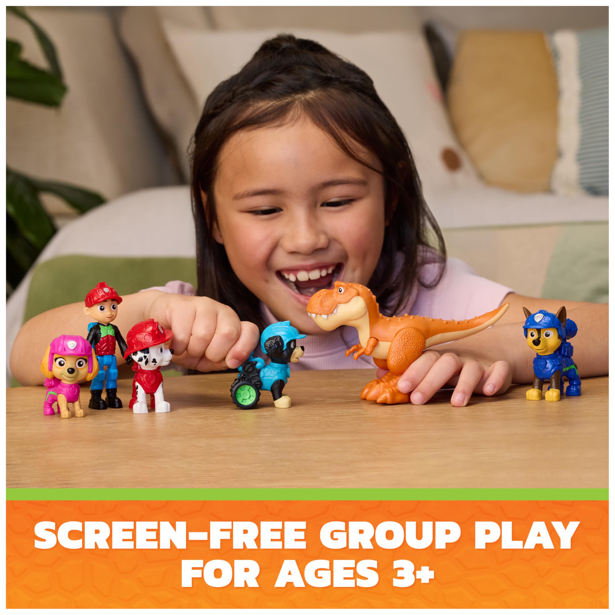 Paw Patrol Dino Adventure Pack Action Figures - Collect 6 Figures | Ages 3+ 6