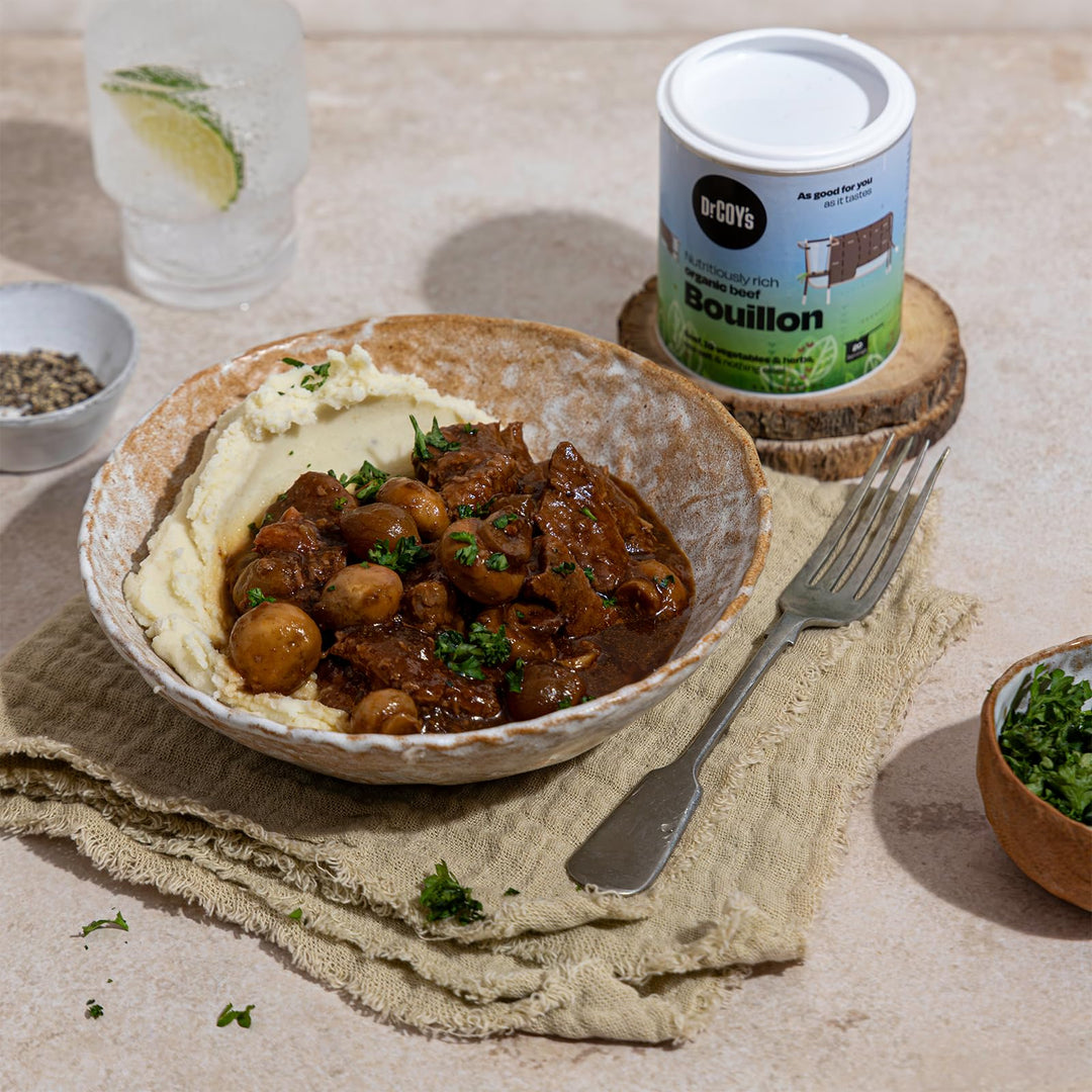 Dr. Coy's Organic Beef Bouillon Powder - 125g Gluten-Free Beef Broth