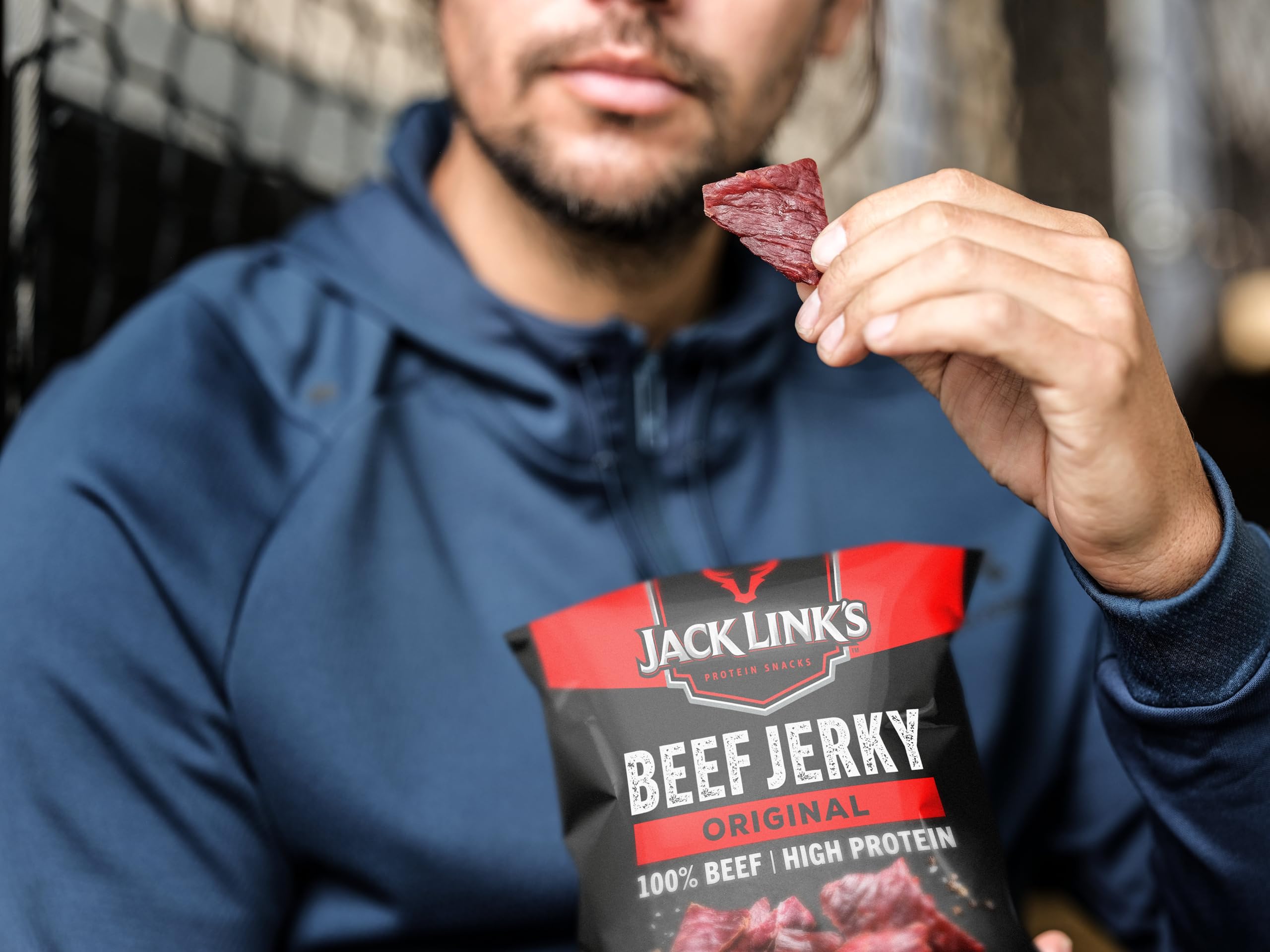 Jack Link's Beef Jerky Original - Box of 12 x 60g - High Protein Dried Meat Snack 7