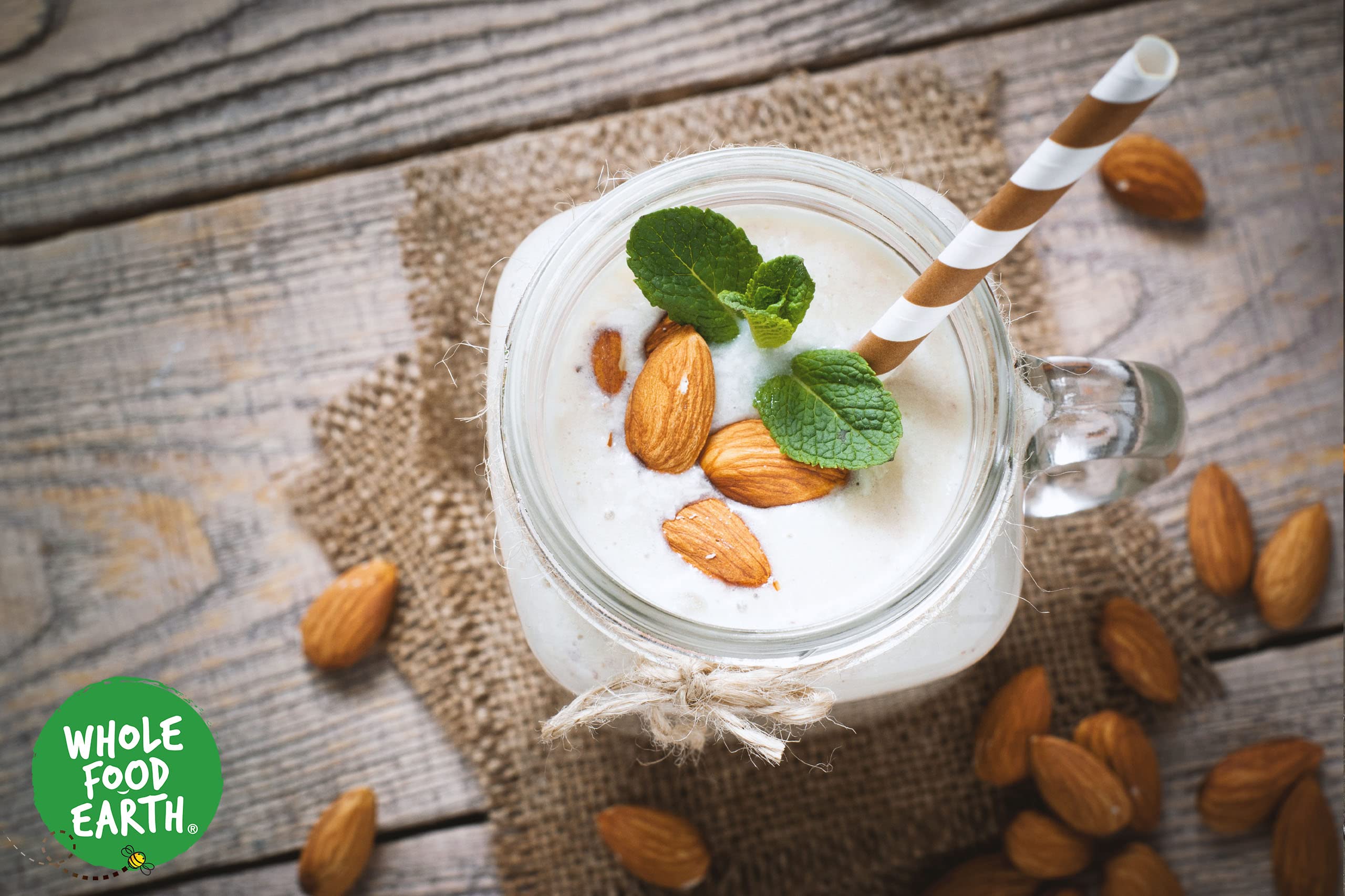 Wholefood Earth Whole Natural Almonds 1 kg | GMO-Free | Vegan | High in Fibre 5