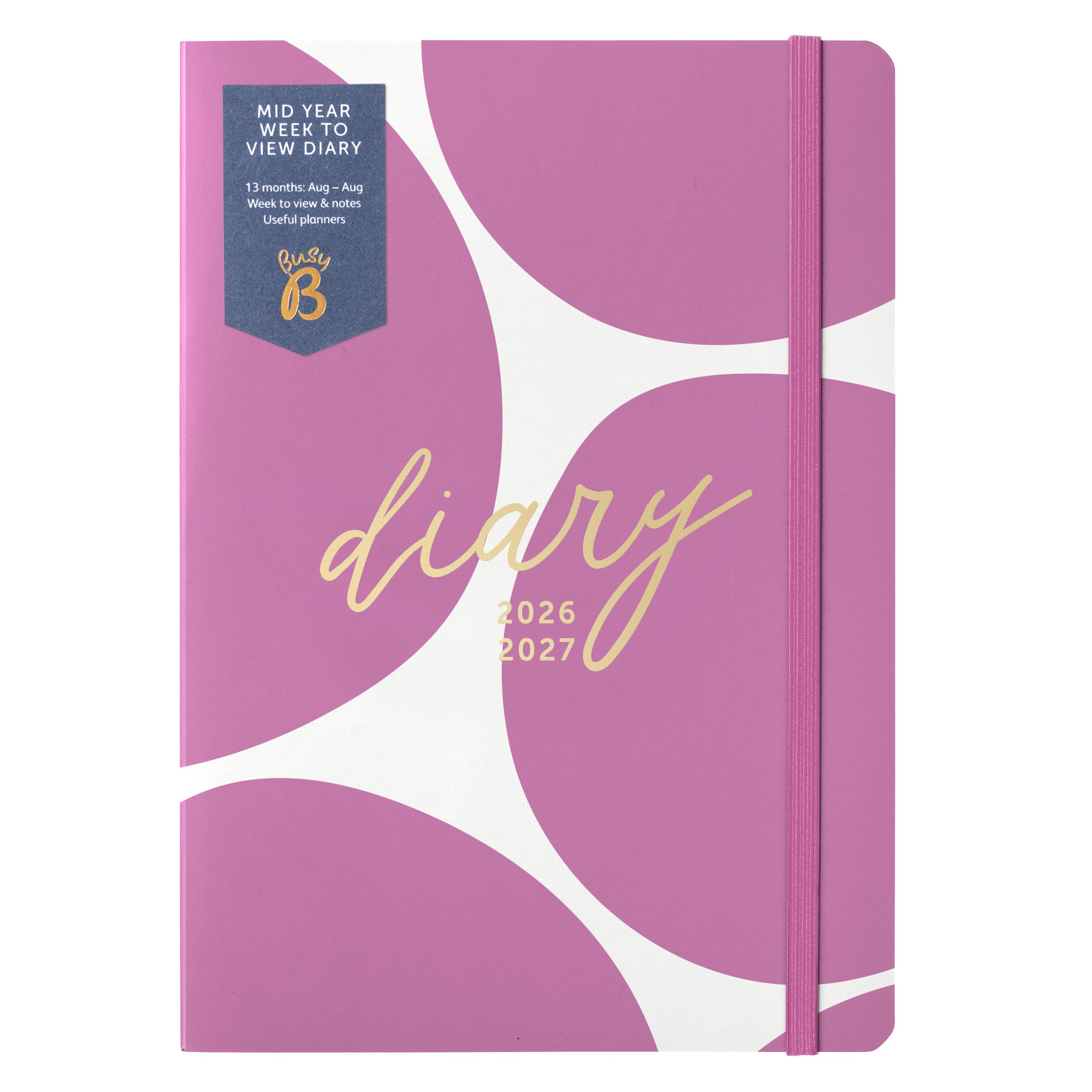 Busy B A5 Week-to-View Appointment Book & Planner - Academic Diary Aug '26 to Aug '27 | Spot Design