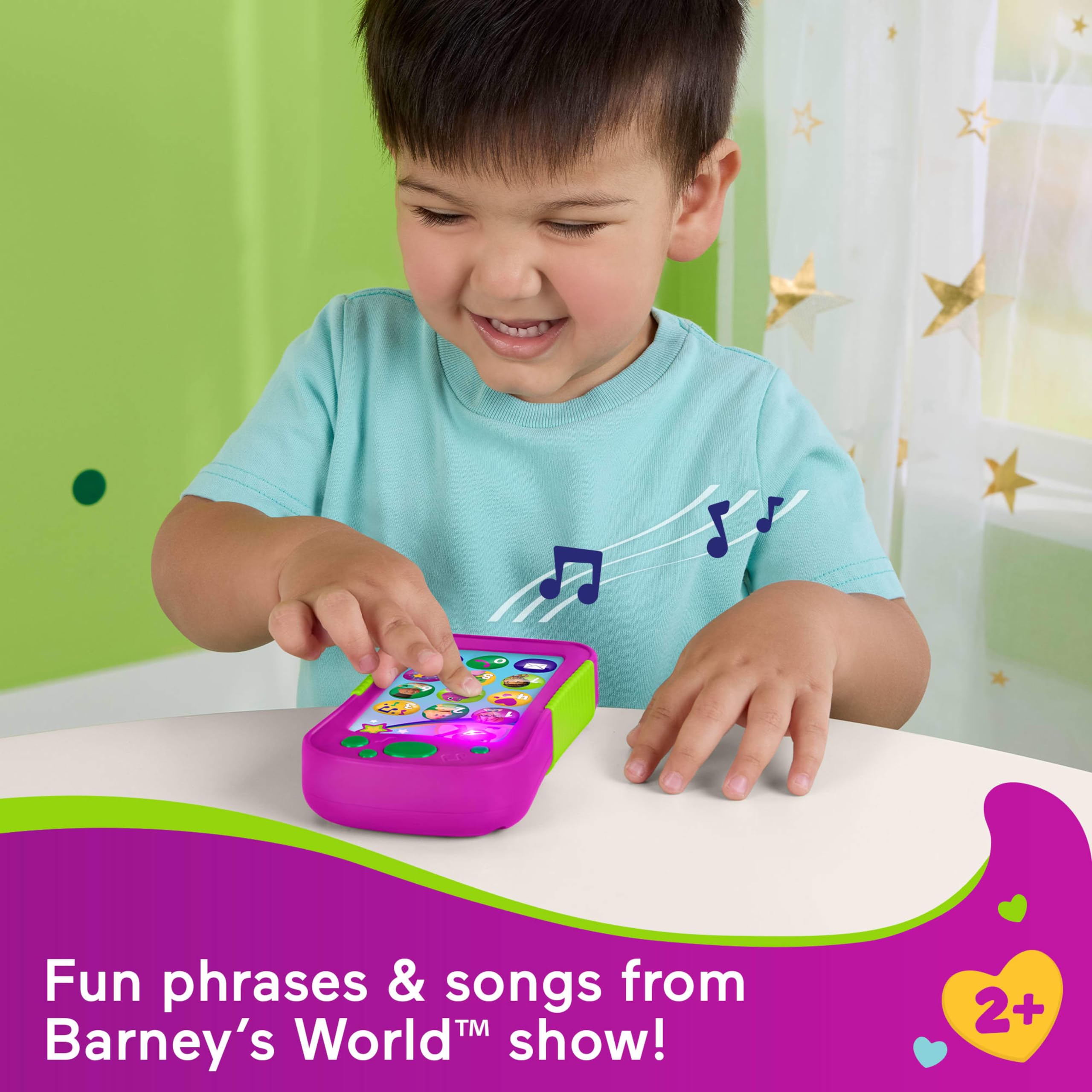 Barney's World Hey Phone - Music, Lights & Phrases | Ages 2+ | Multicolor