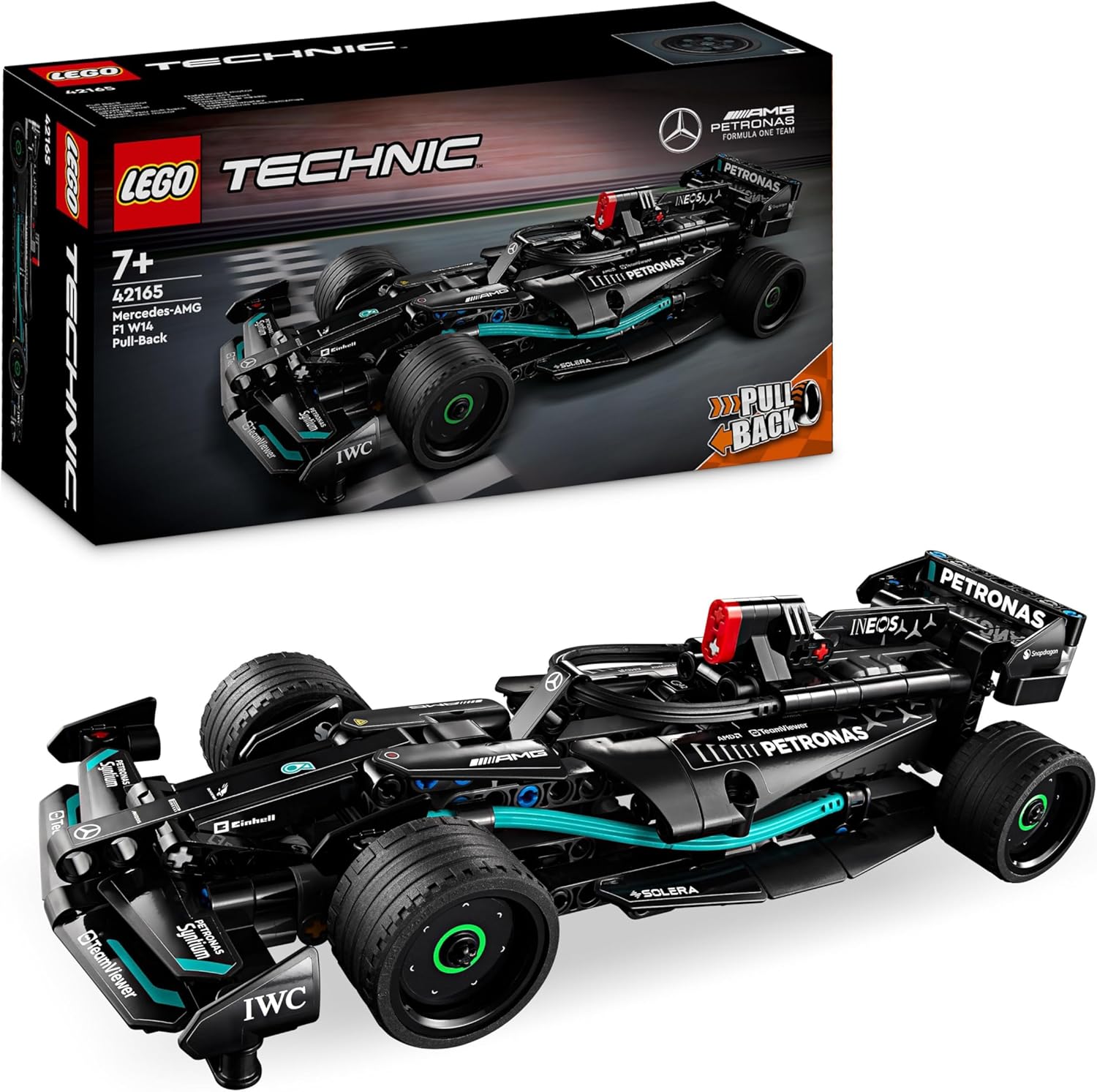 LEGO Technic Mercedes-AMG F1 W14 E Performance Pull-Back Race Car Toy - Building Set for Kids 7+ 10