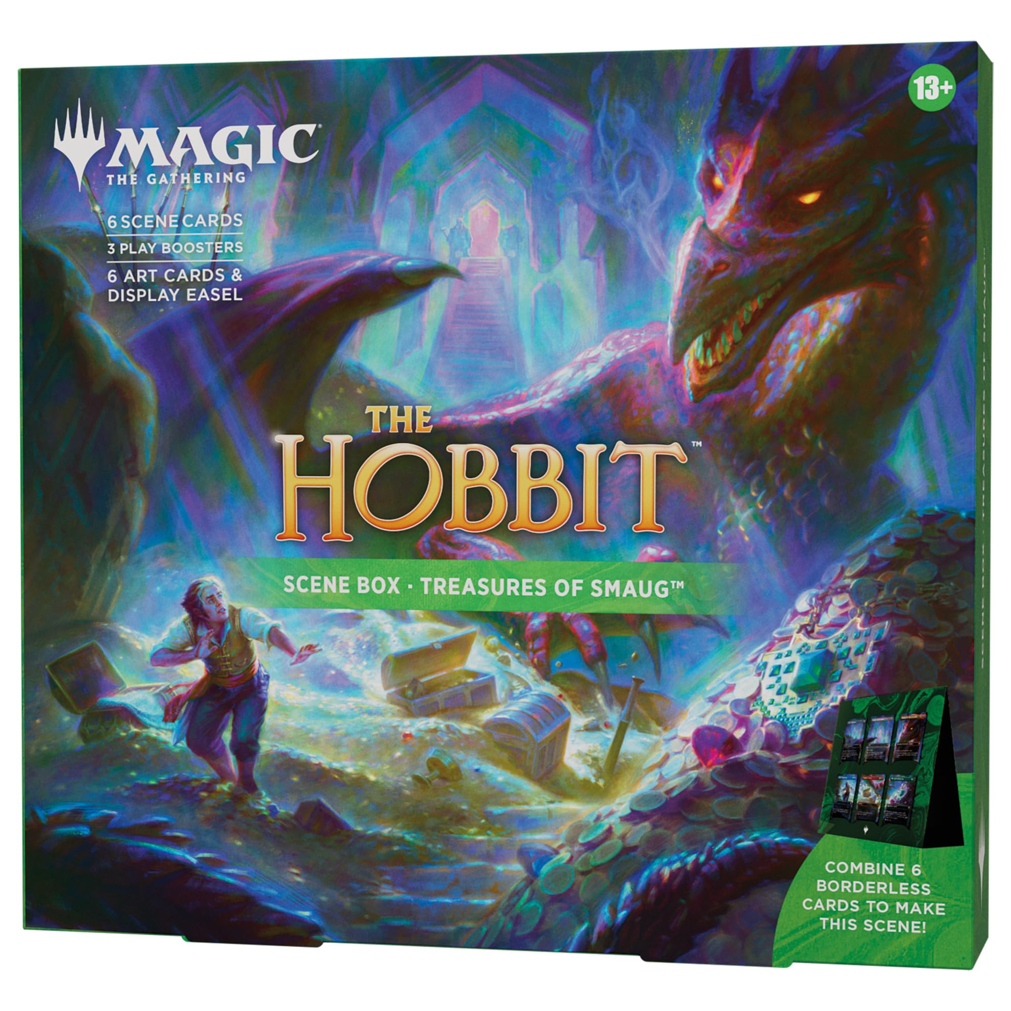 Magic: The Gathering Treasures of Smaug Scene Box | 6 Foil Borderless Cards | 3 Play Boosters