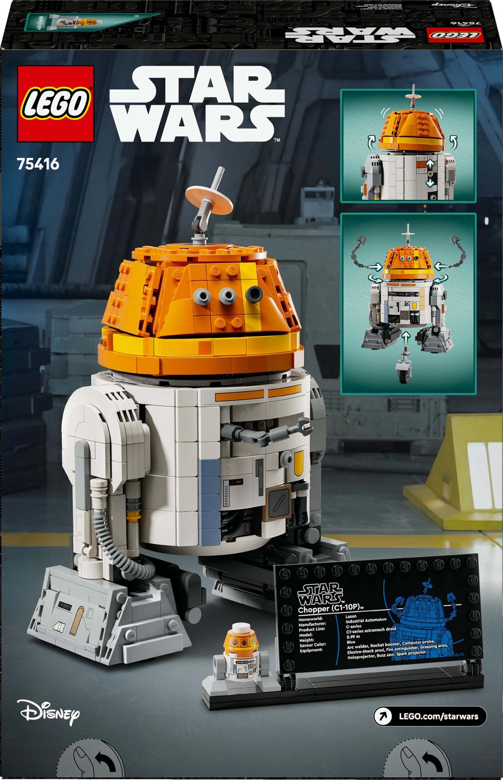 LEGO Star Wars 75416 Chopper (C1-10P) Astromech Droid Building Set - 10+ Years 14