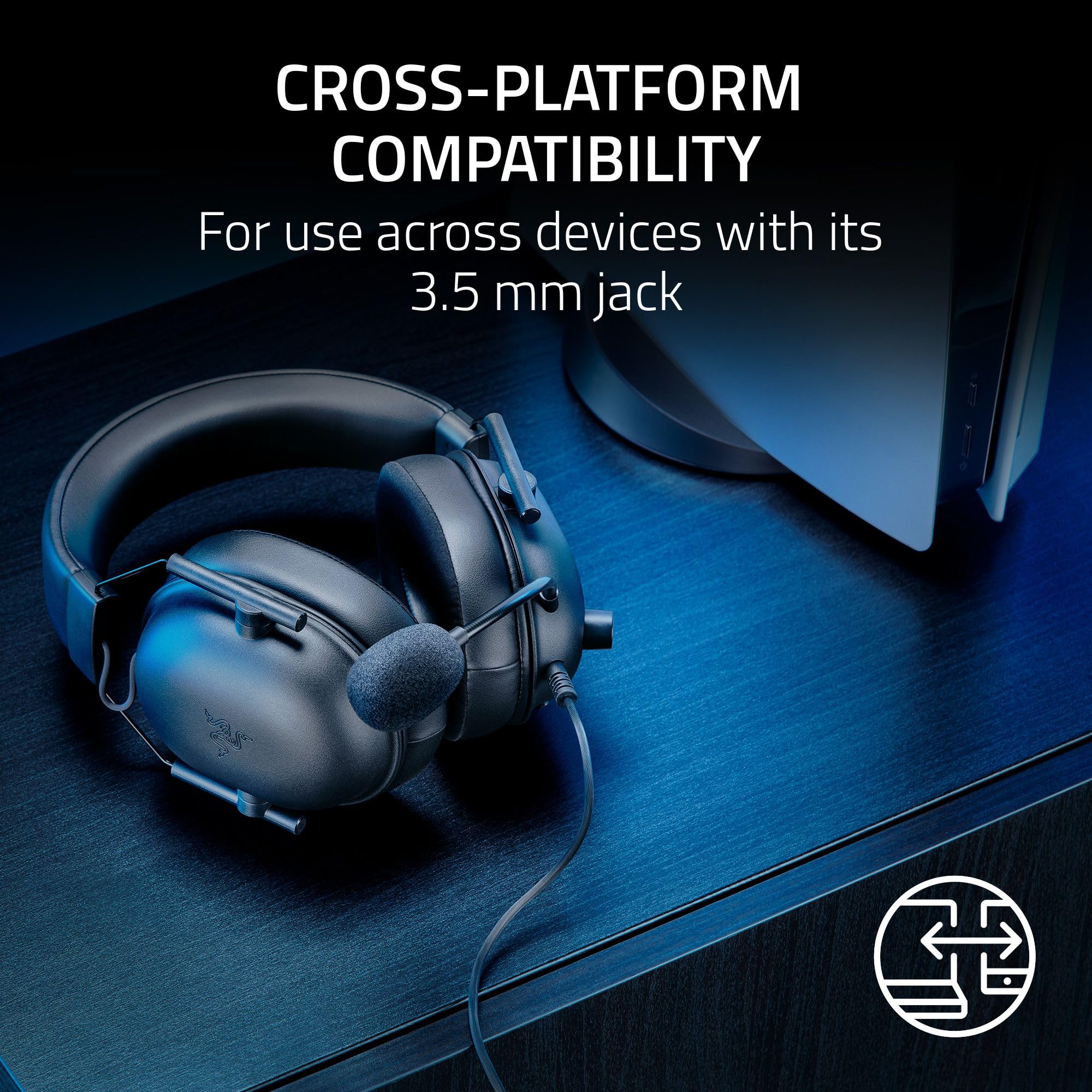 Razer BlackShark V2 X Wired Esports Headset for PlayStation | 50mm Drivers, Cardioid Mic, 240g 7