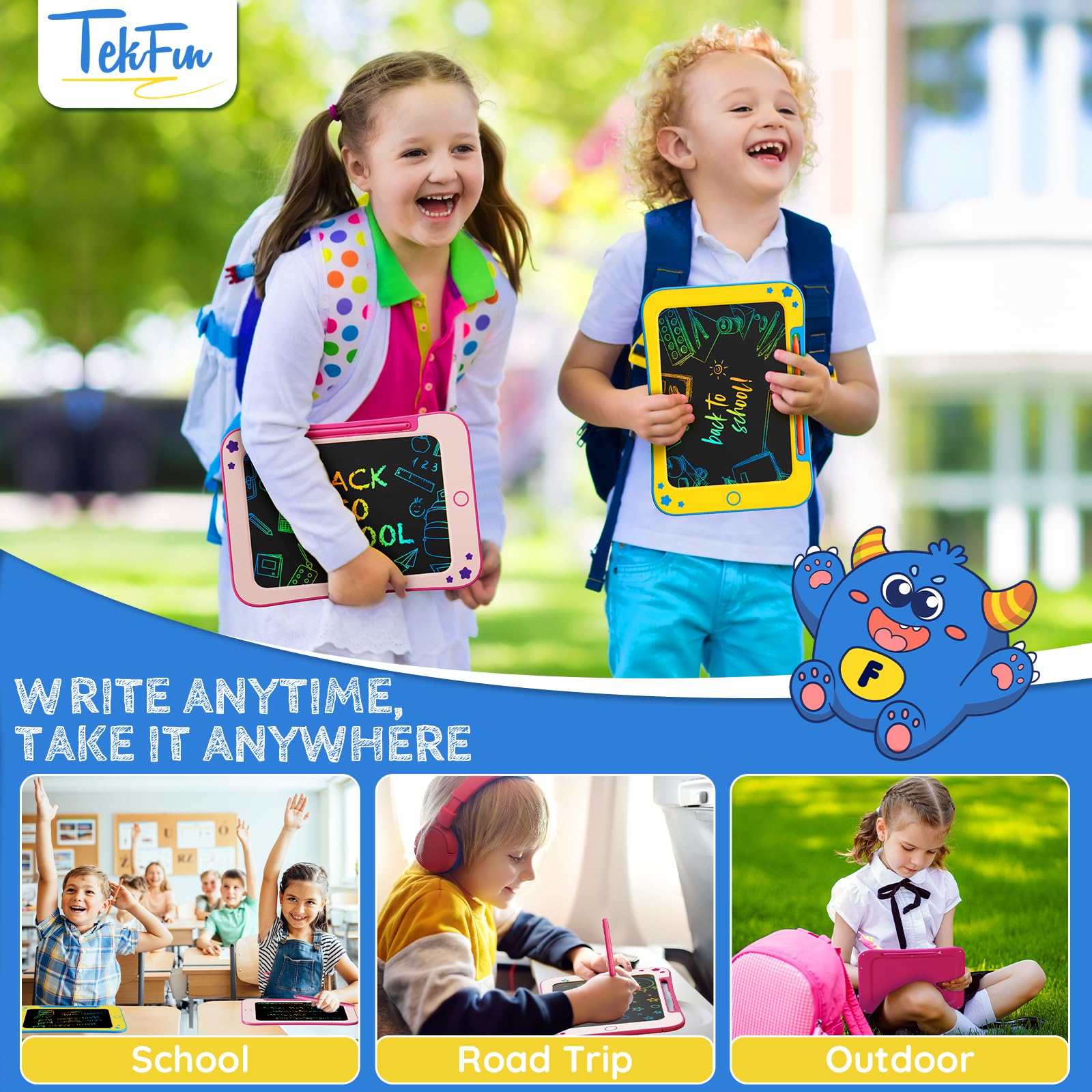 TEKFUN 8.5 Inch LCD Writing Tablet for Kids - Educational Drawing Board for 3-8 Year Olds 8