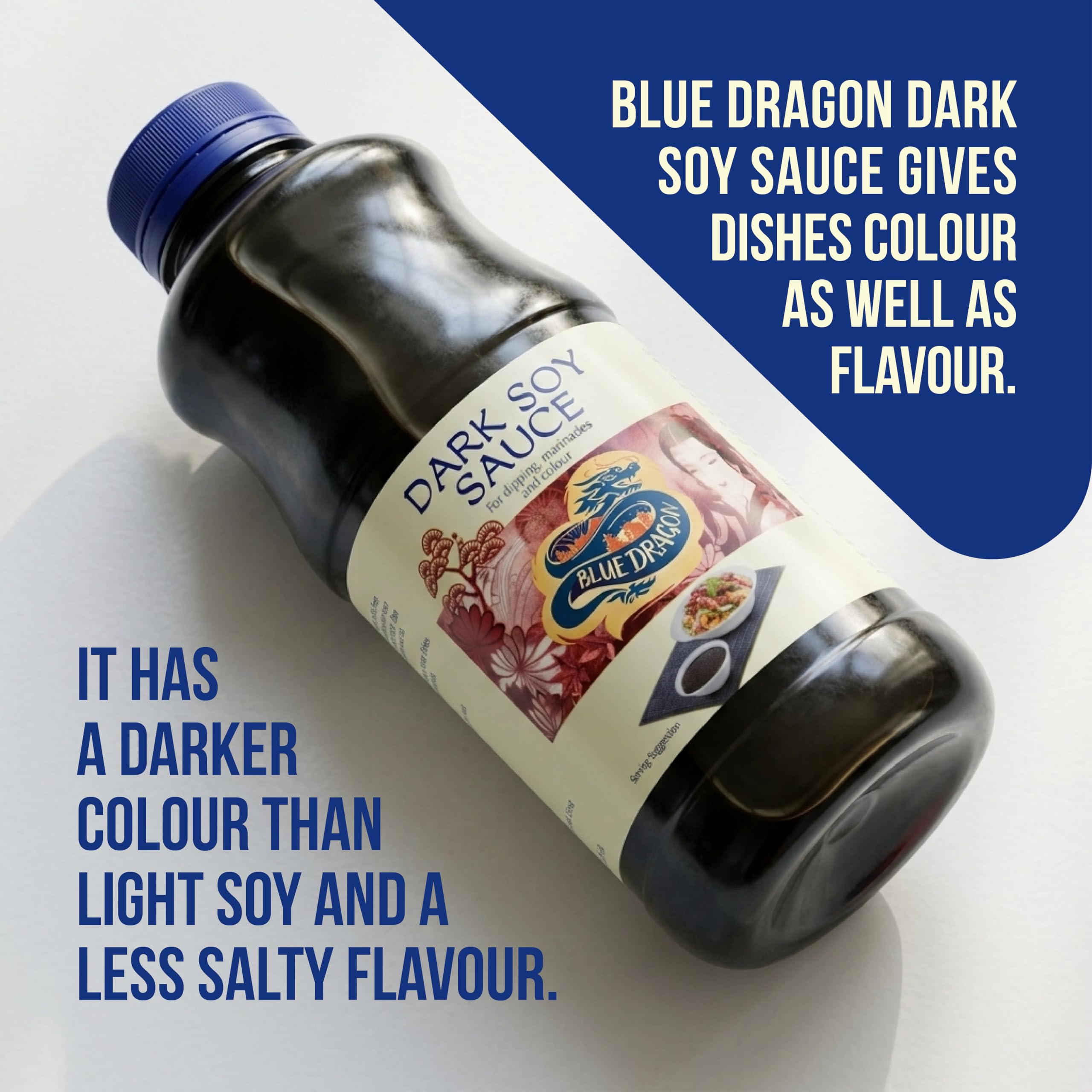 Blue Dragon Dark Soy Sauce - Authentic Rich Flavour | 1 Litre Bulk Size 5