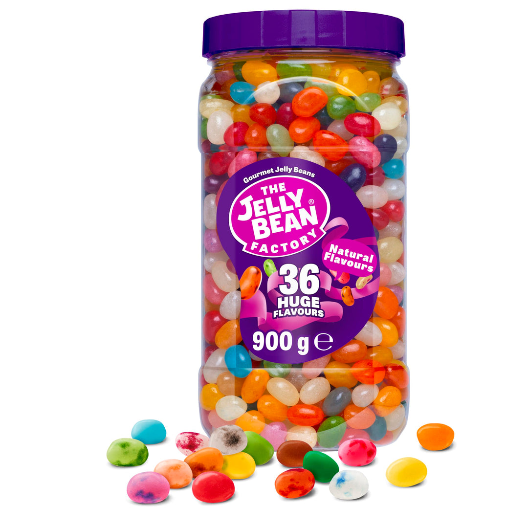 The Jelly Bean Factory - 900g Jar of Gourmet Jelly Beans, Gluten Free, Kosher, Natural Flavourings