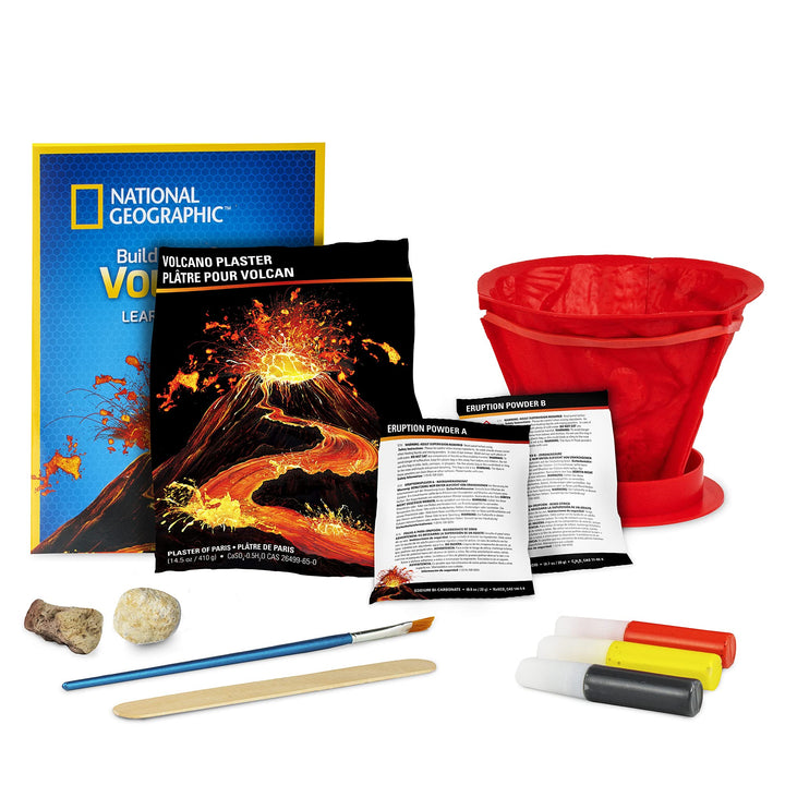 National Geographic Make Your Own Volcano Kit - Erupting Volcano Science Experiment Set for Kids 8+