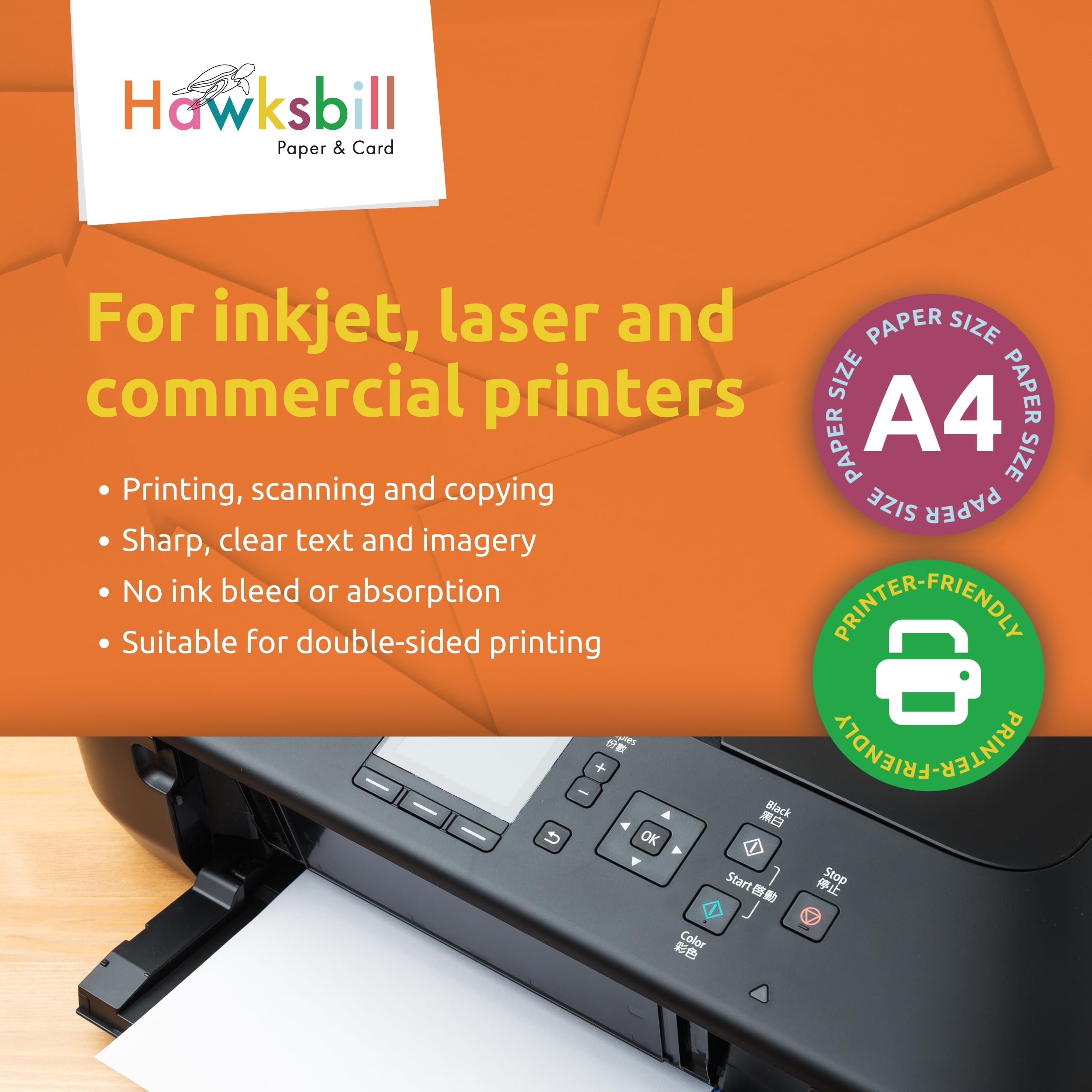Hawksbill Pale Pink Copy Paper - 80 GSM A4, 100 Sheets | Dyslexia-Friendly & FSC Certified 4